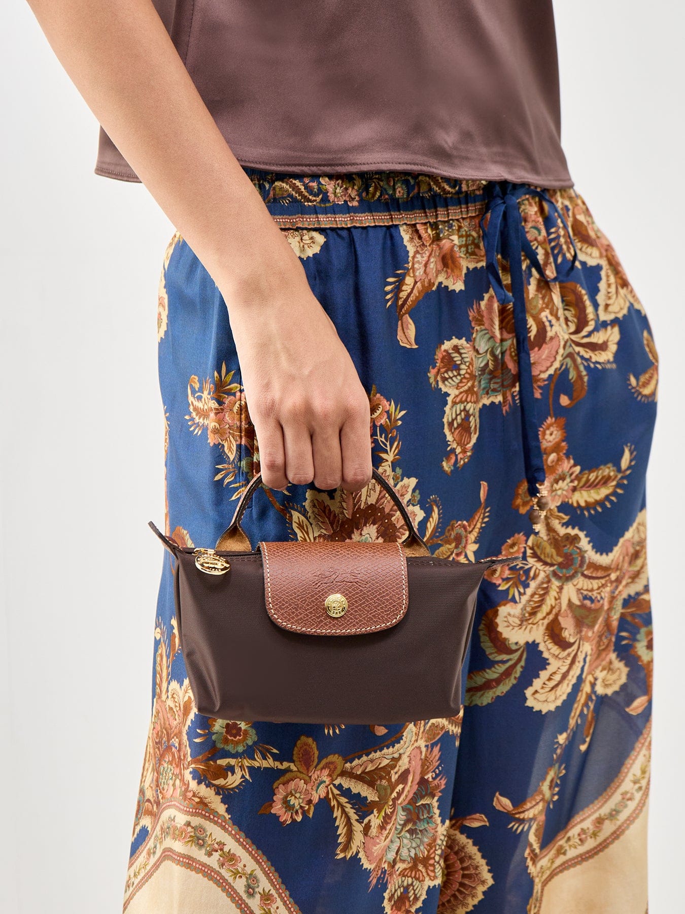 Longchamp Le Pliage Original Pouch Brown
