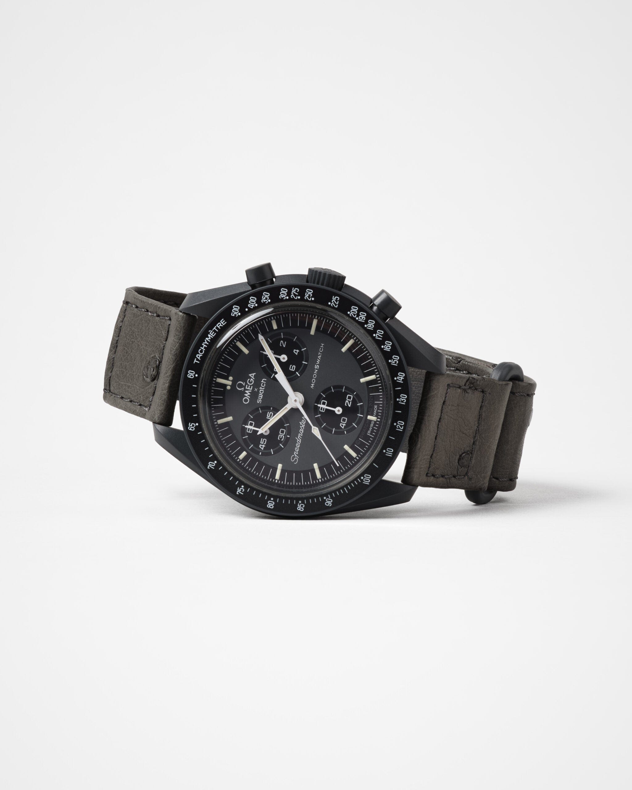 OMEGA Swatch x Omega Bioceramic Moonswatch Mission to Mercury ostrich strap