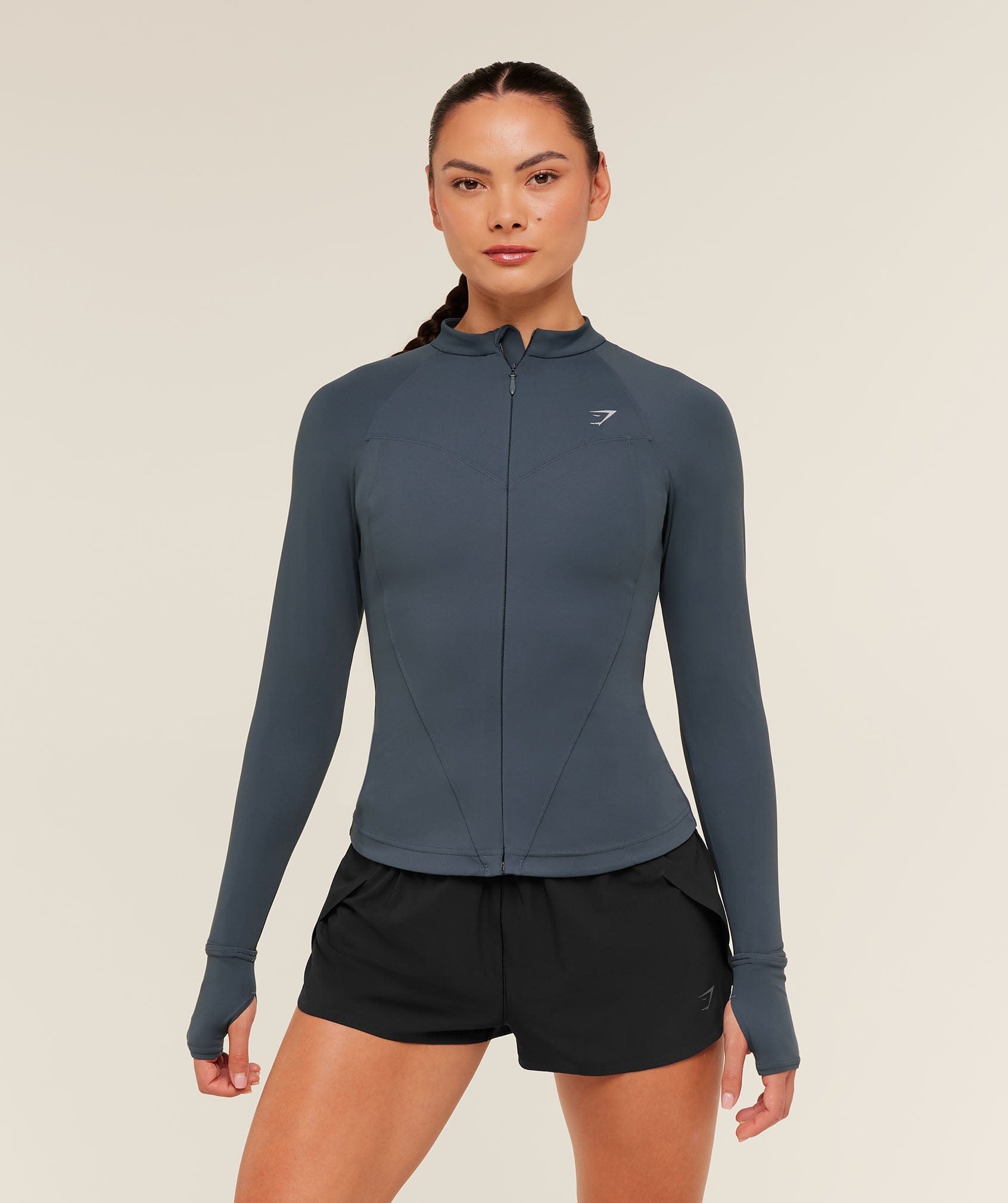 Gymshark Women's Gymshark Running Full Zip Jacket Titanium Blue