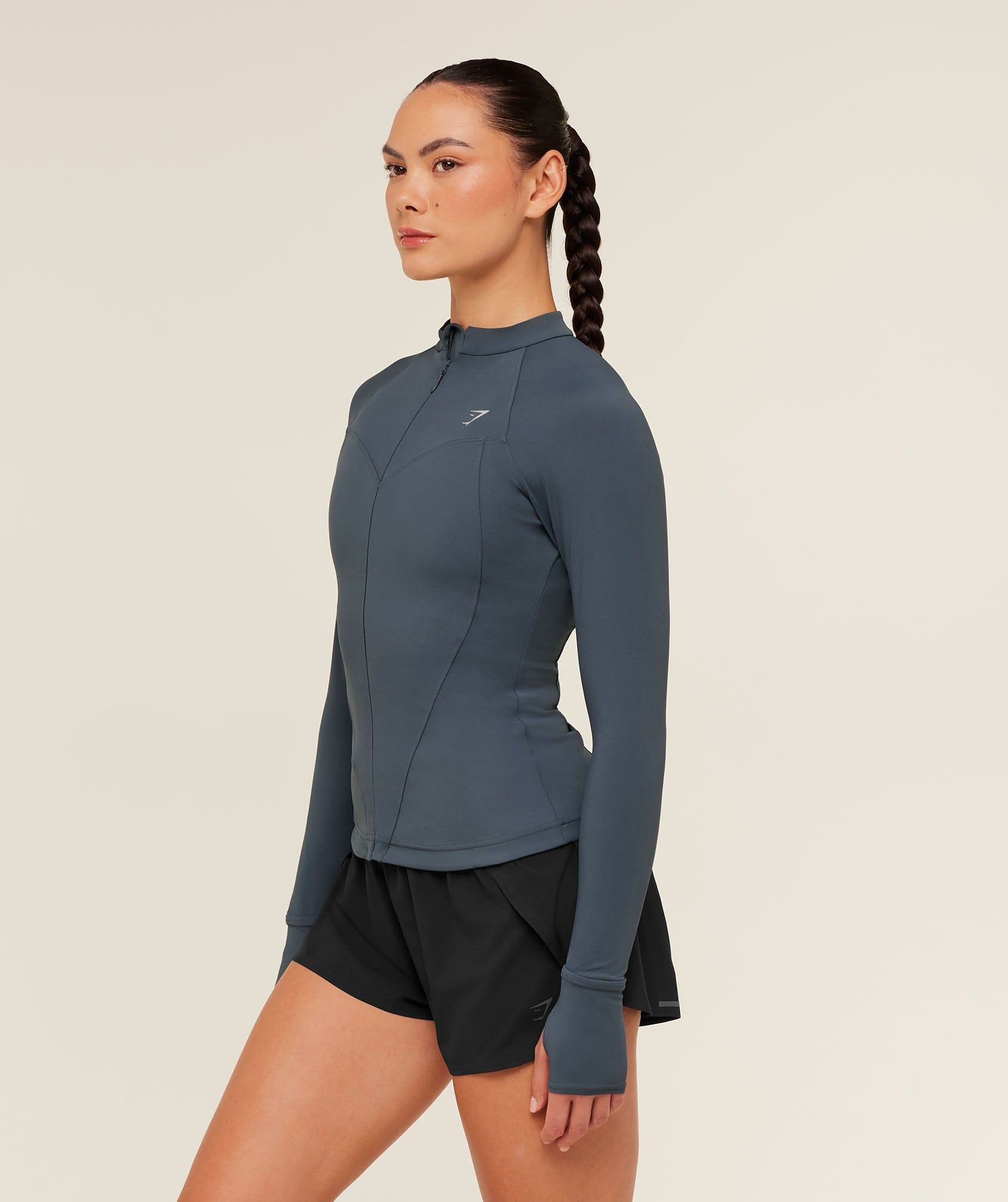 Gymshark Women's Gymshark Running Full Zip Jacket Titanium Blue