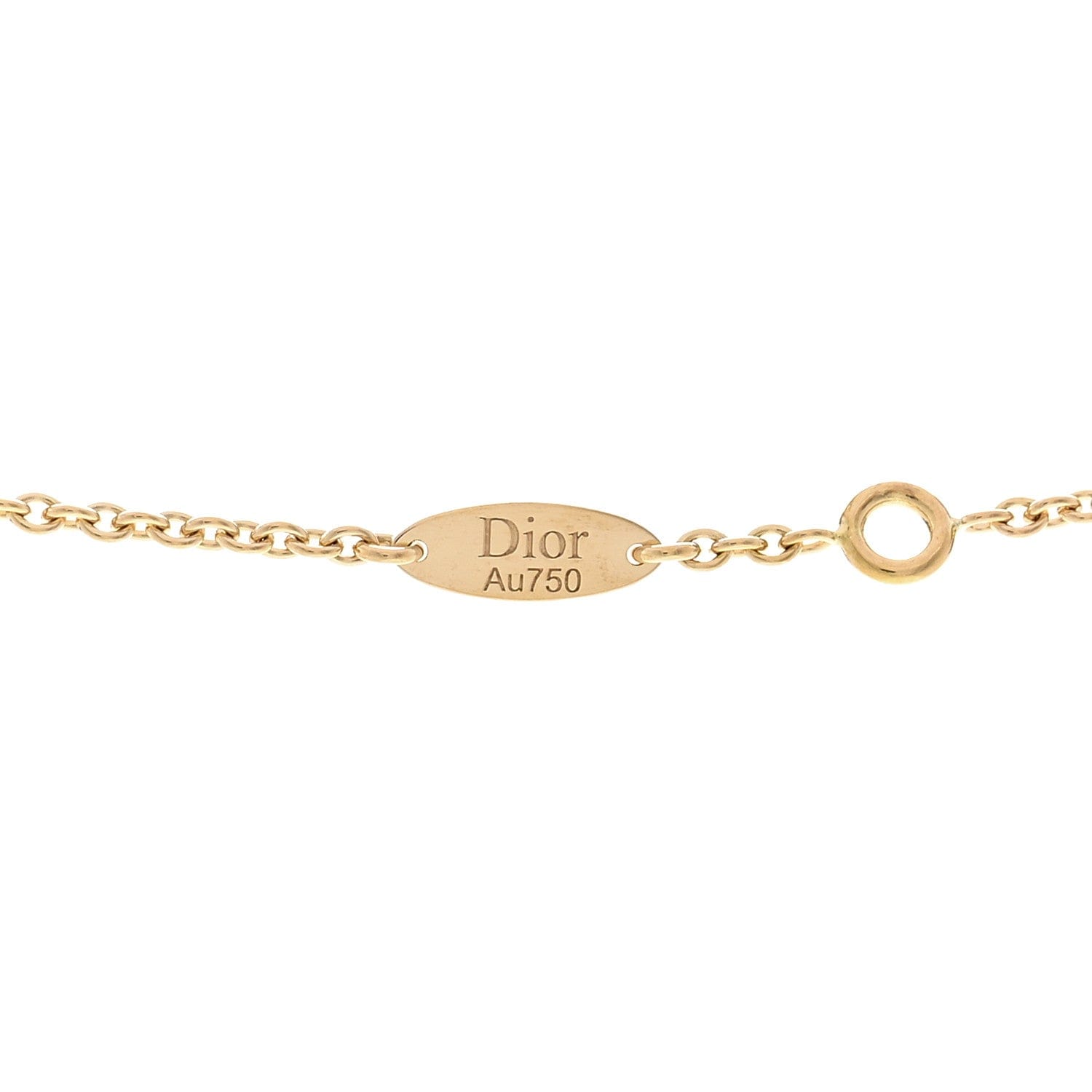 Christian Dior 18K Yellow Gold Diamond Turquoise Rose Des Vents Necklace