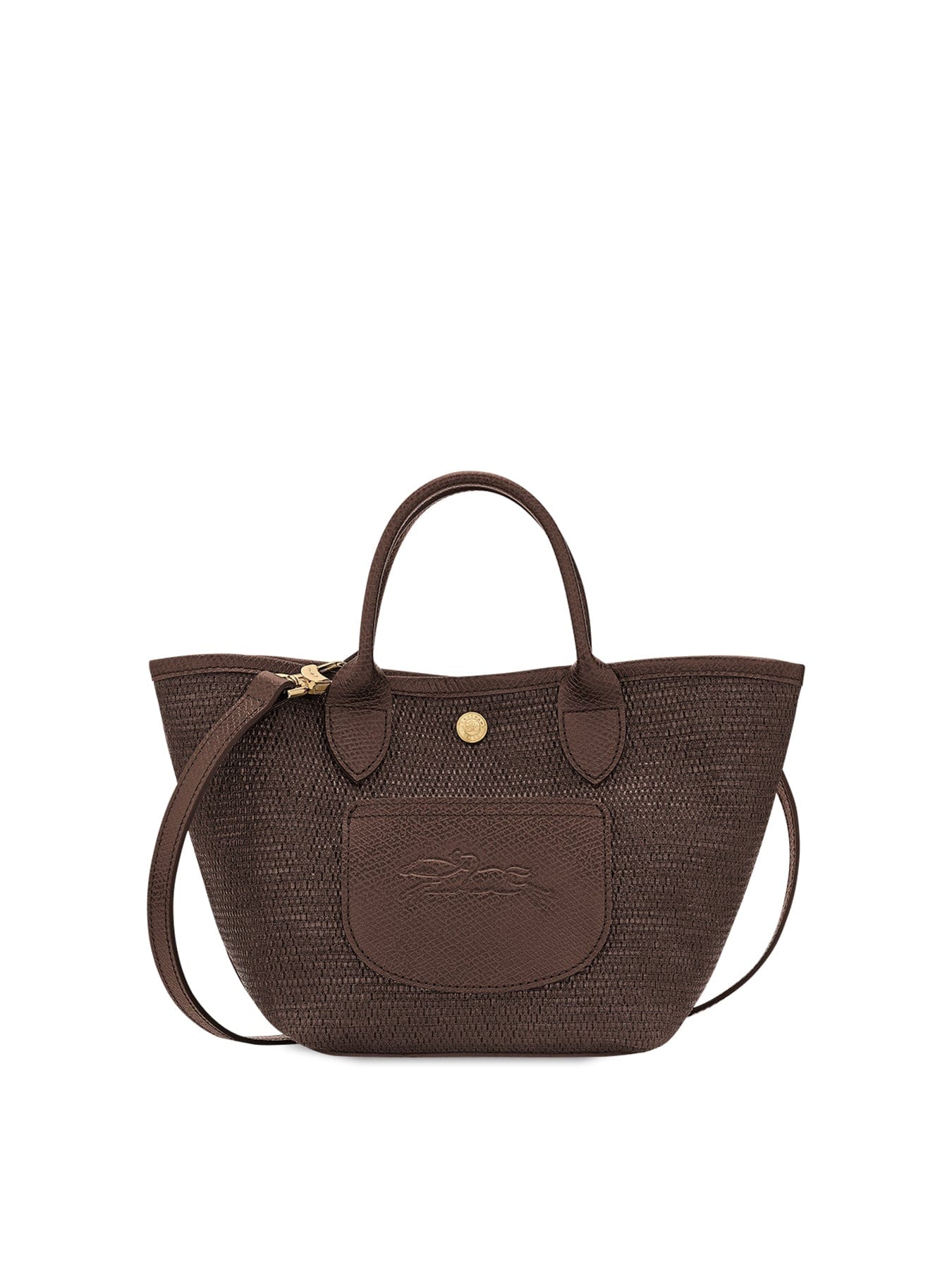 Longchamp Le Panier Pliage Basket Bag Small Brown