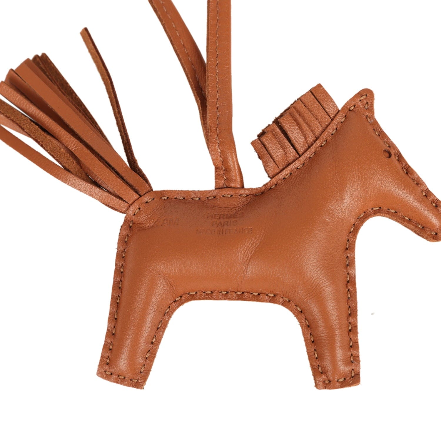 Hermes Rodeo Robeo Plush Charm PM Gold, Celeste, Terre Milo Lambskin and Ecru Merino Wool Palladium Hardware