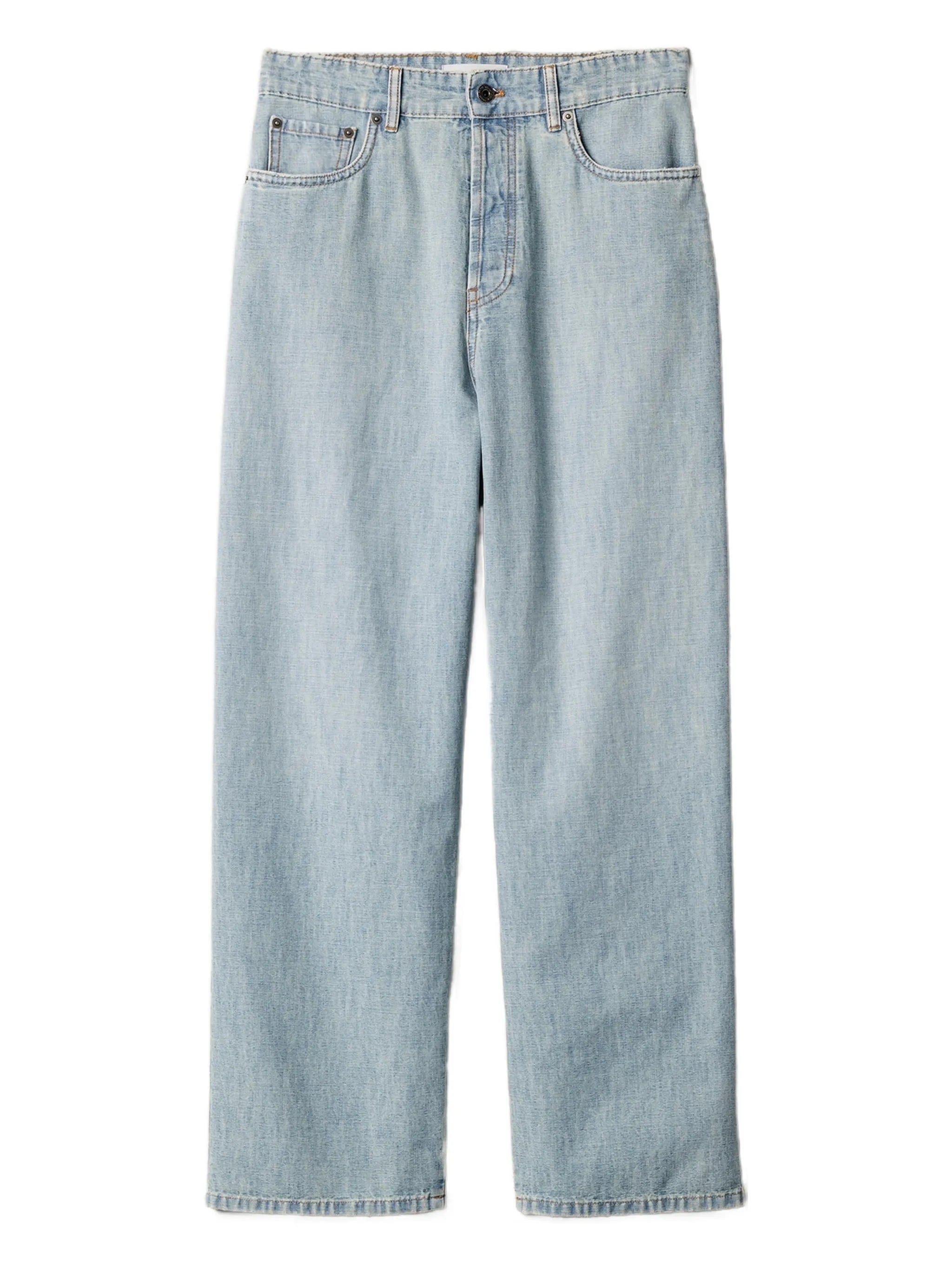 Miu Miu Chambray embroidered - logo jeans
