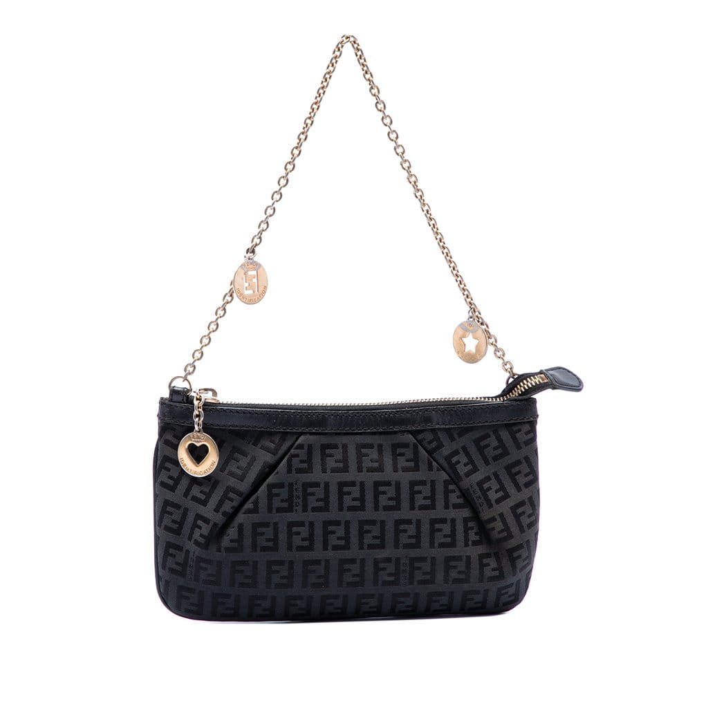 Fendi Zucchino Canvas Chain Pochette