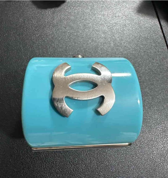 CHANEL Blue - Black Acrylic Bracelet LZ409873