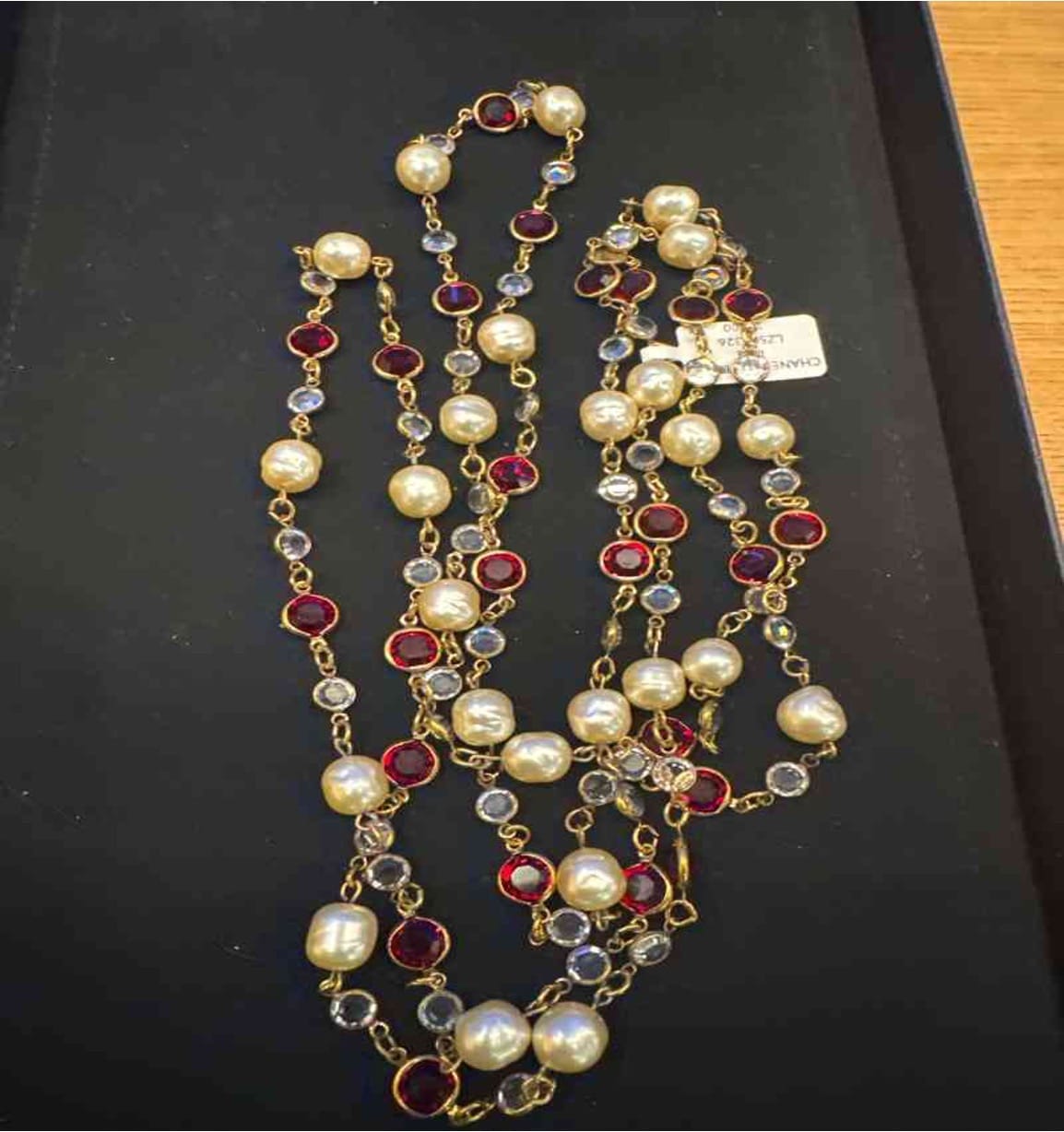 CHANEL Red Crystal Necklace LZ509326