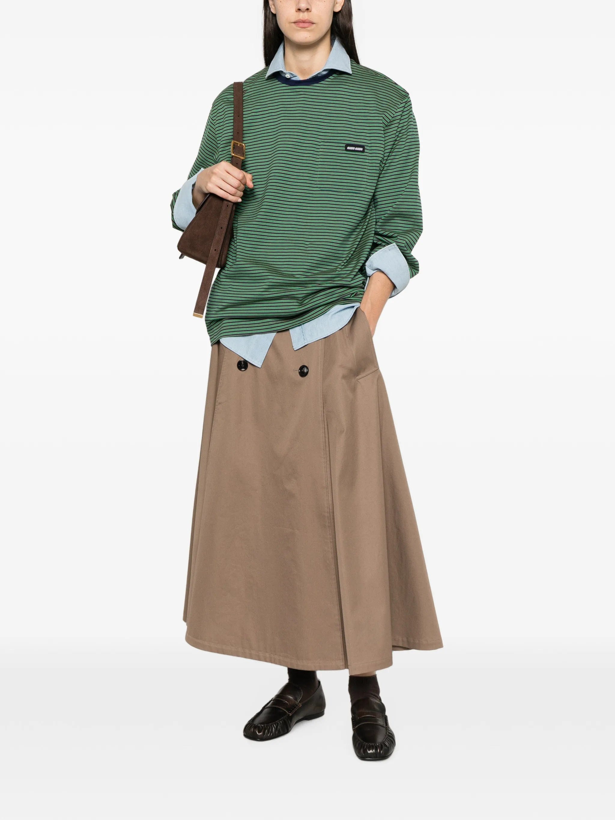 Miu Miu striped long - sleeve T - shirt