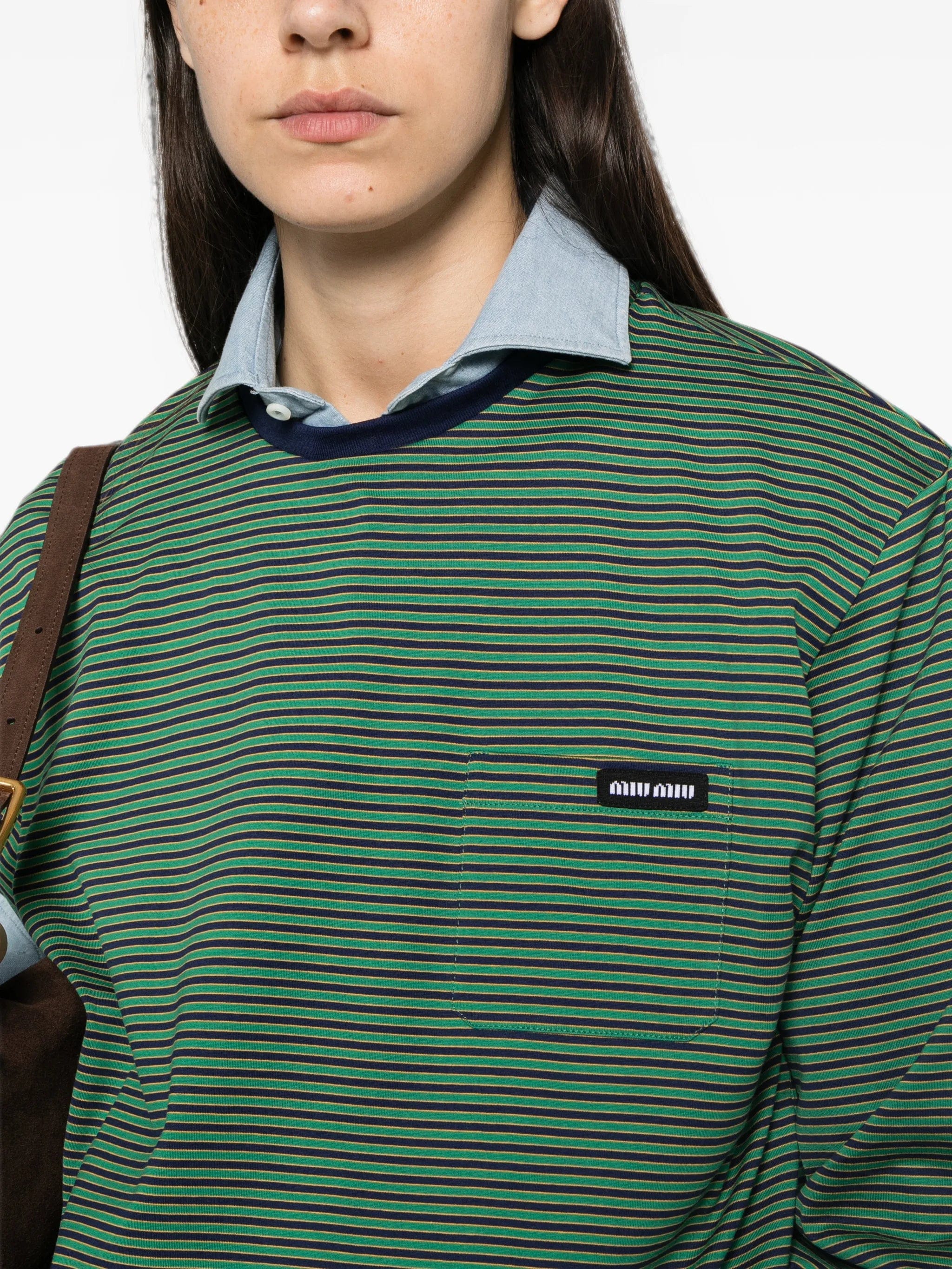 Miu Miu striped long - sleeve T - shirt