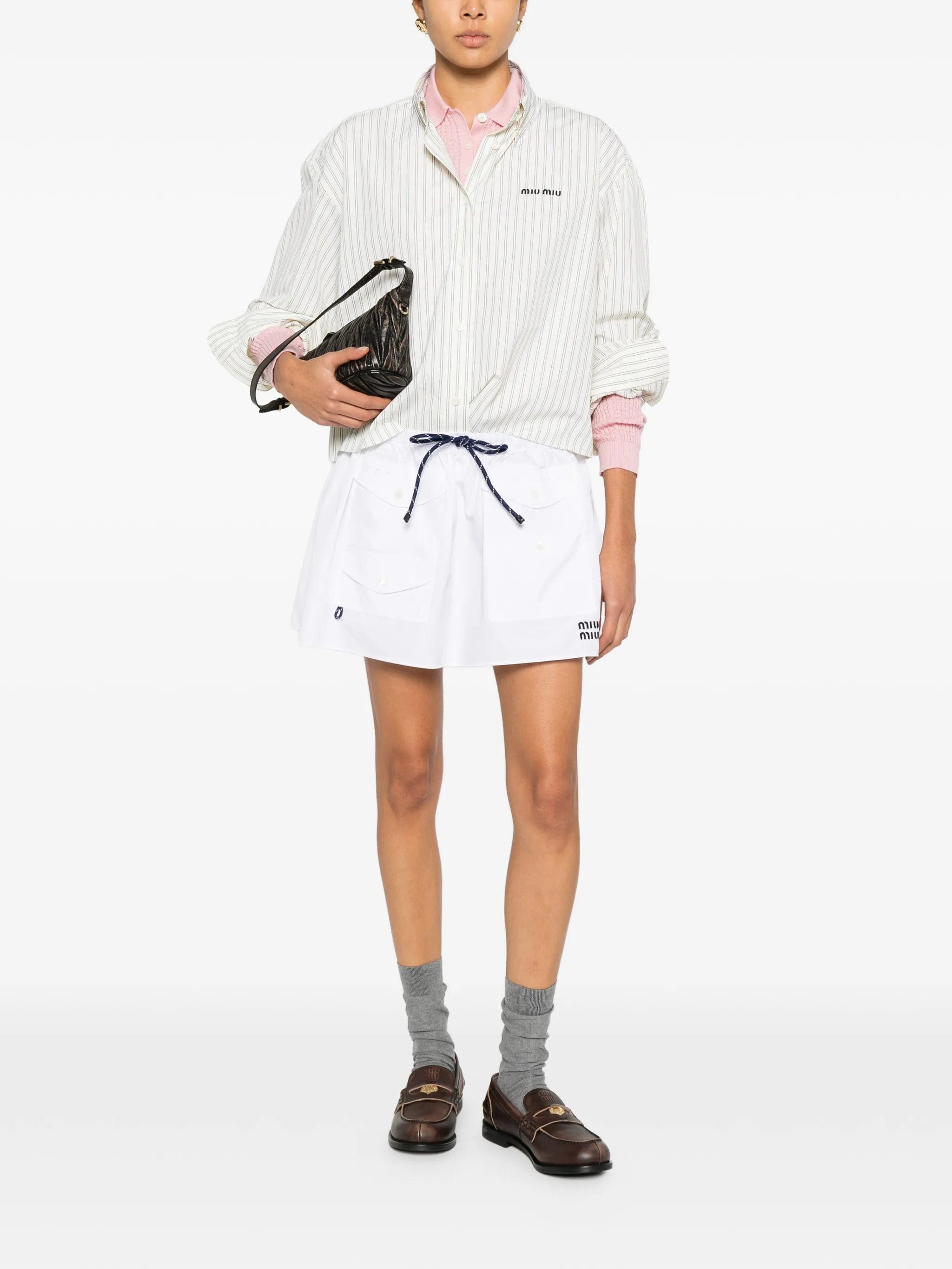 Miu Miu striped cotton shirt