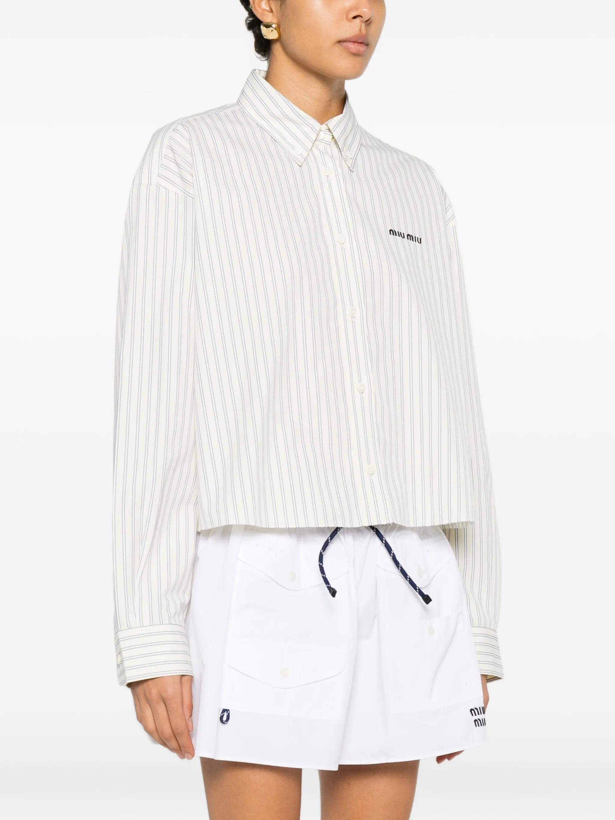 Miu Miu striped cotton shirt