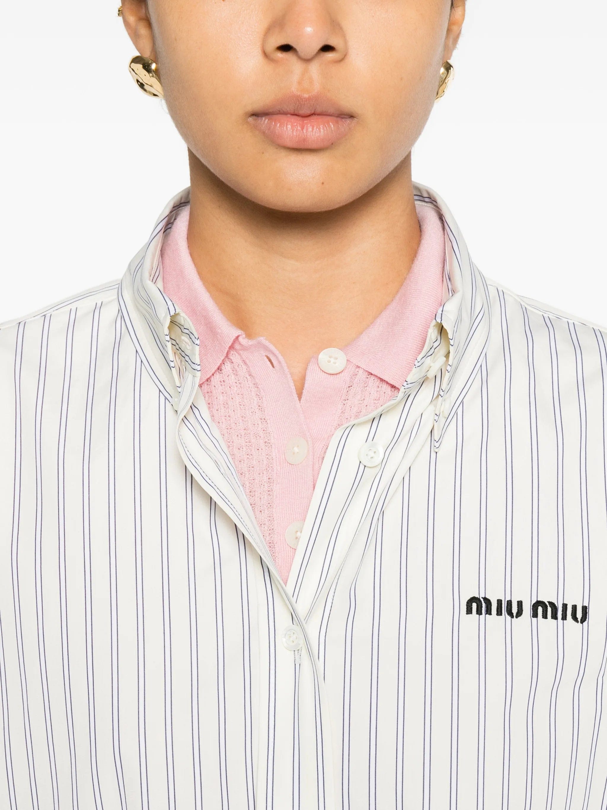 Miu Miu striped cotton shirt