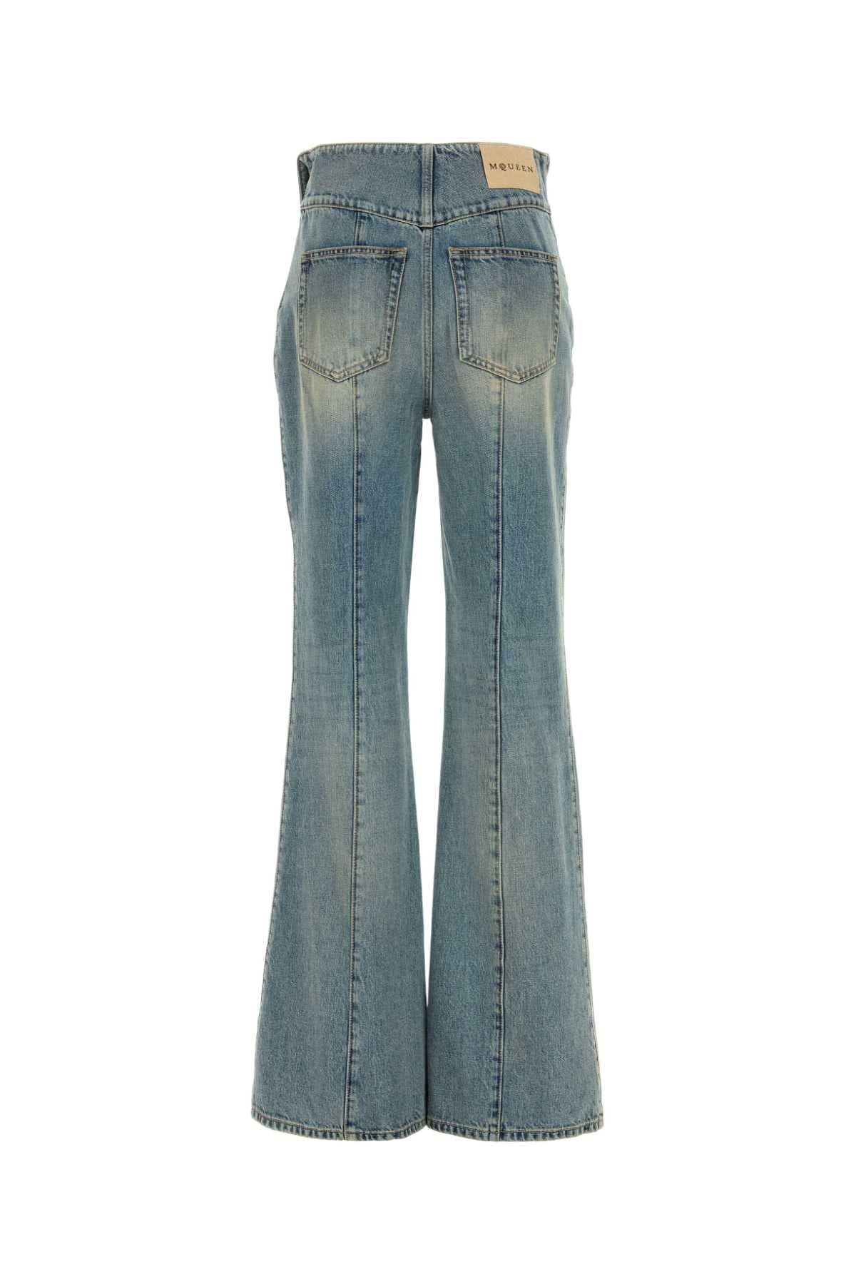 Alexander McQueen Flared Denim Jeans — Blue