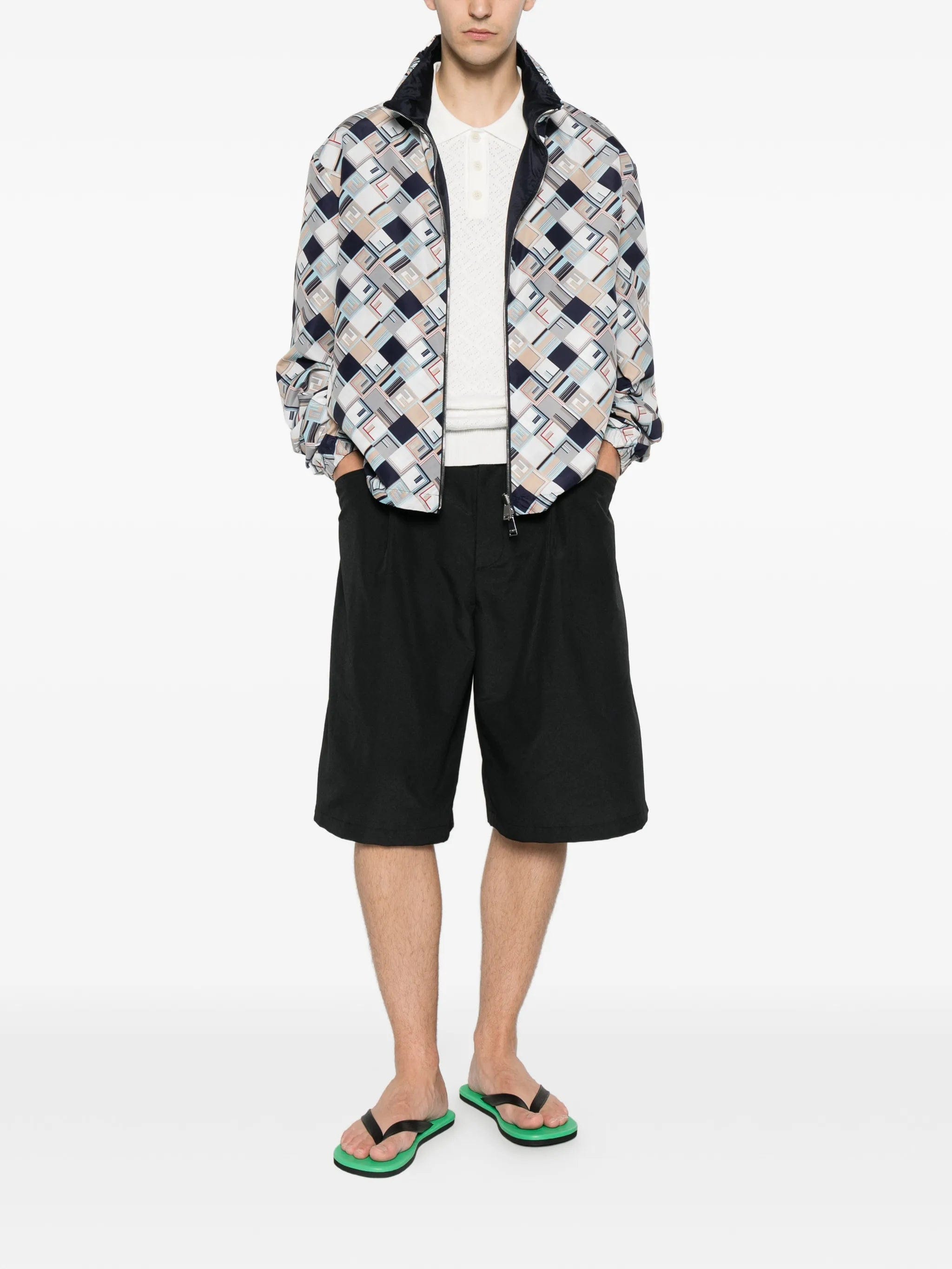 Fendi crochet polo shirt