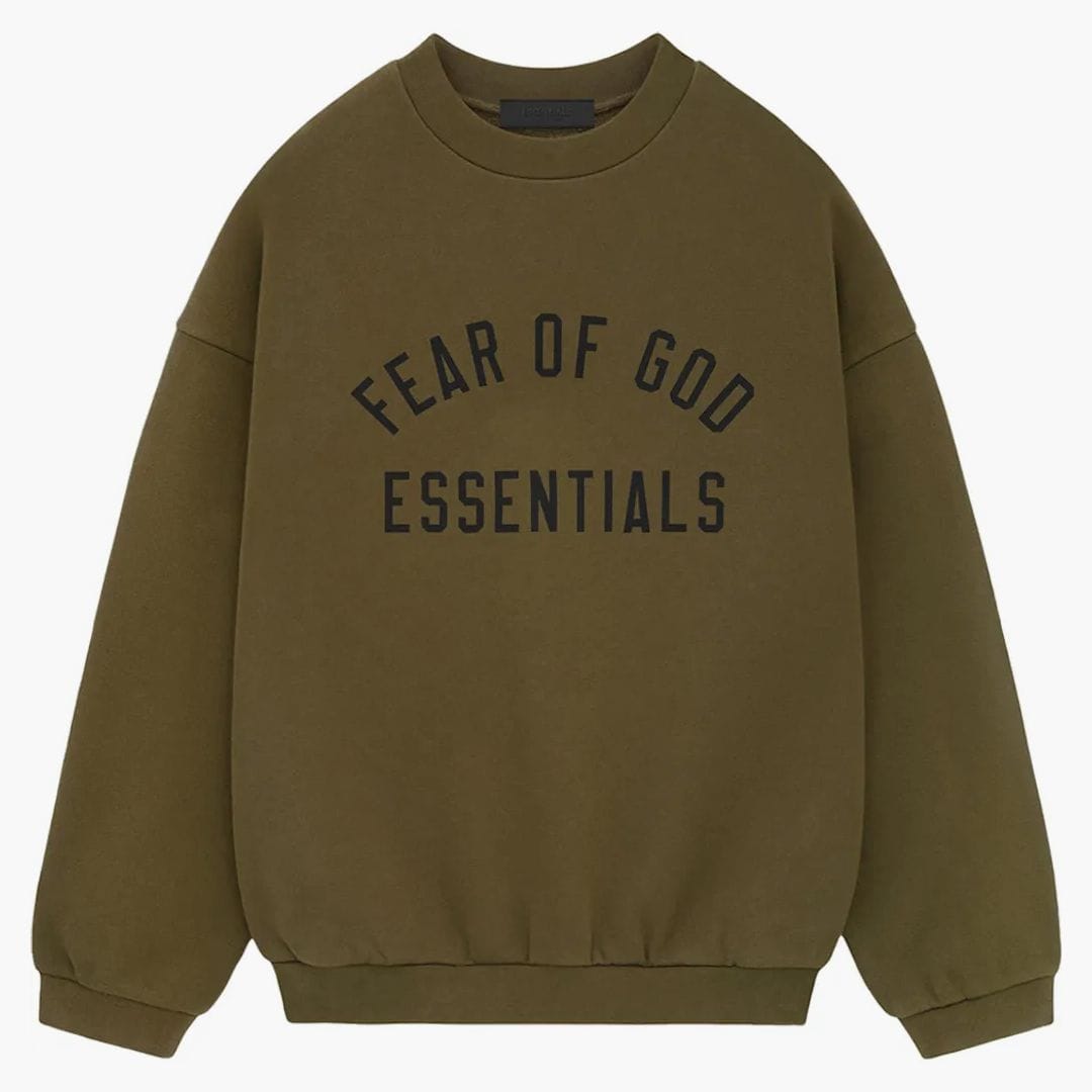 Fear of God Essentials Fleece Crewneck Olive