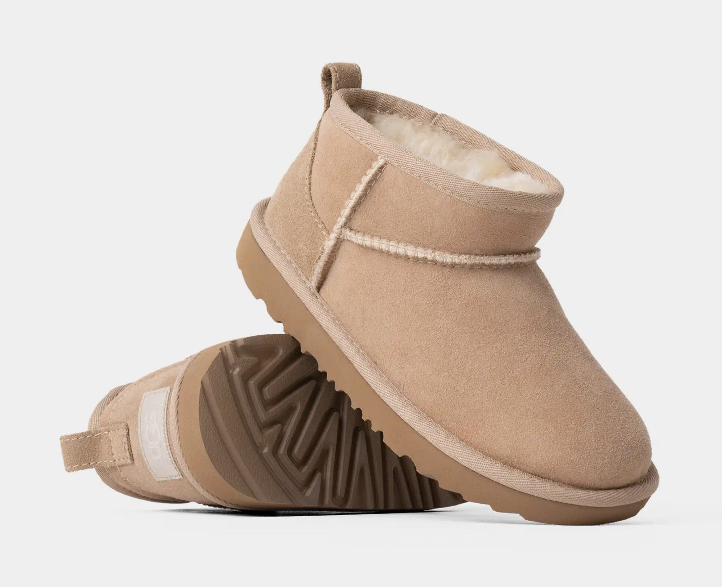 UGG Classic Ultra Mini Grade School Boots (Light Sand)