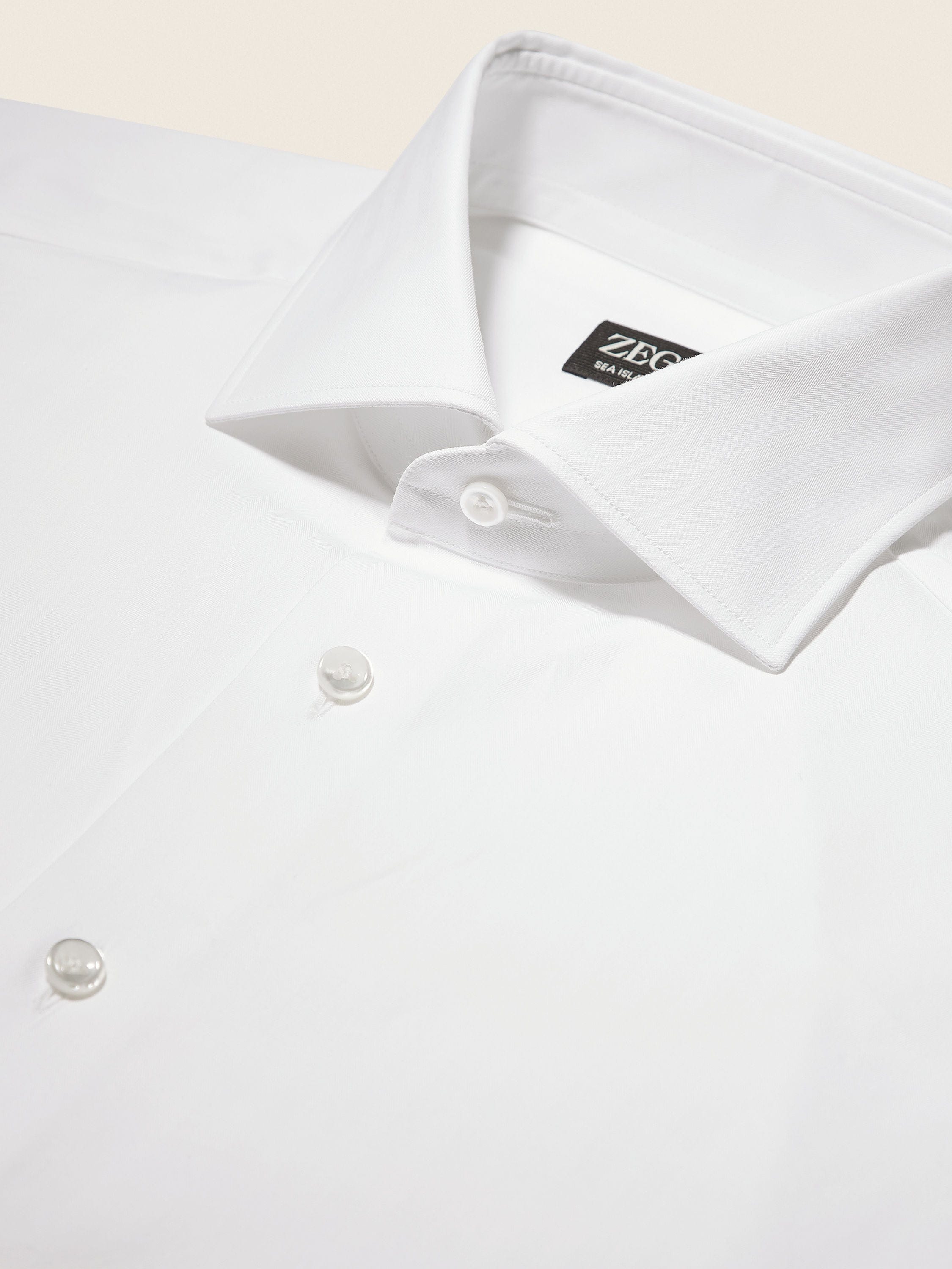 Zegna White Sea Island Cotton Shirt
