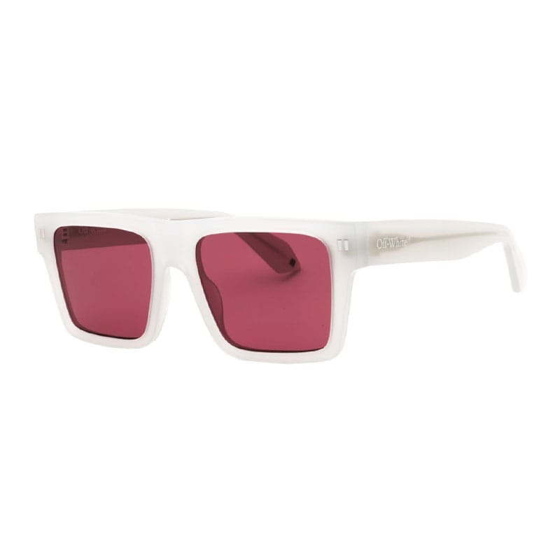 Off - White Sunglasses Square Full Rim, White Frame And Dark Grey Lens Oeri109Lawton0107