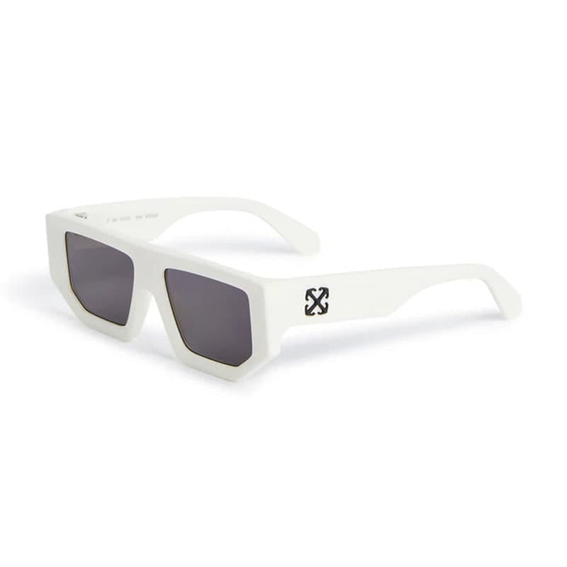 Off - White Sunglasses Geometric Full Rim, White Frame And Dark Grey Lens Oeri13Fvancouver0107