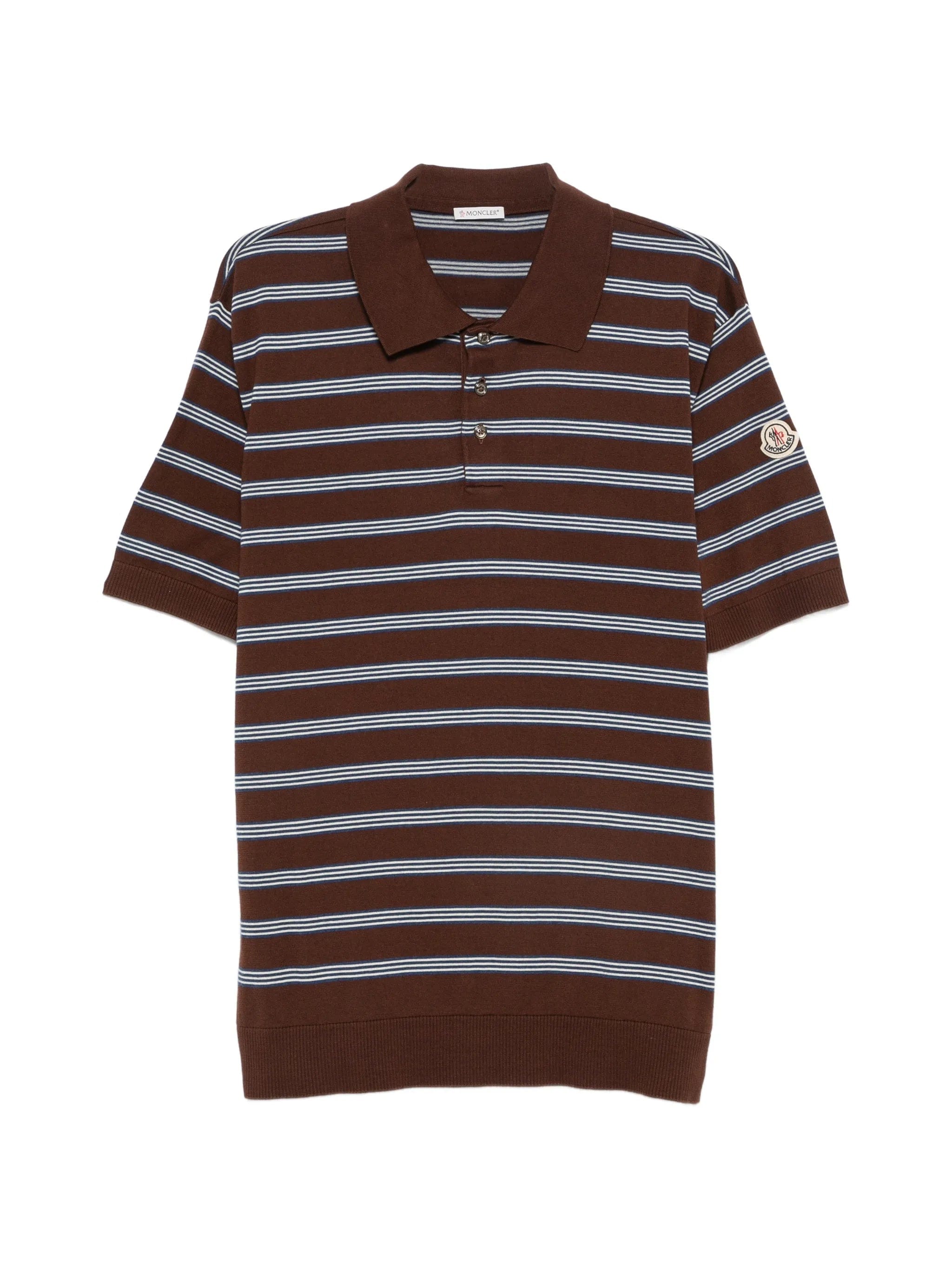Moncler striped short - sleeve polo shirt