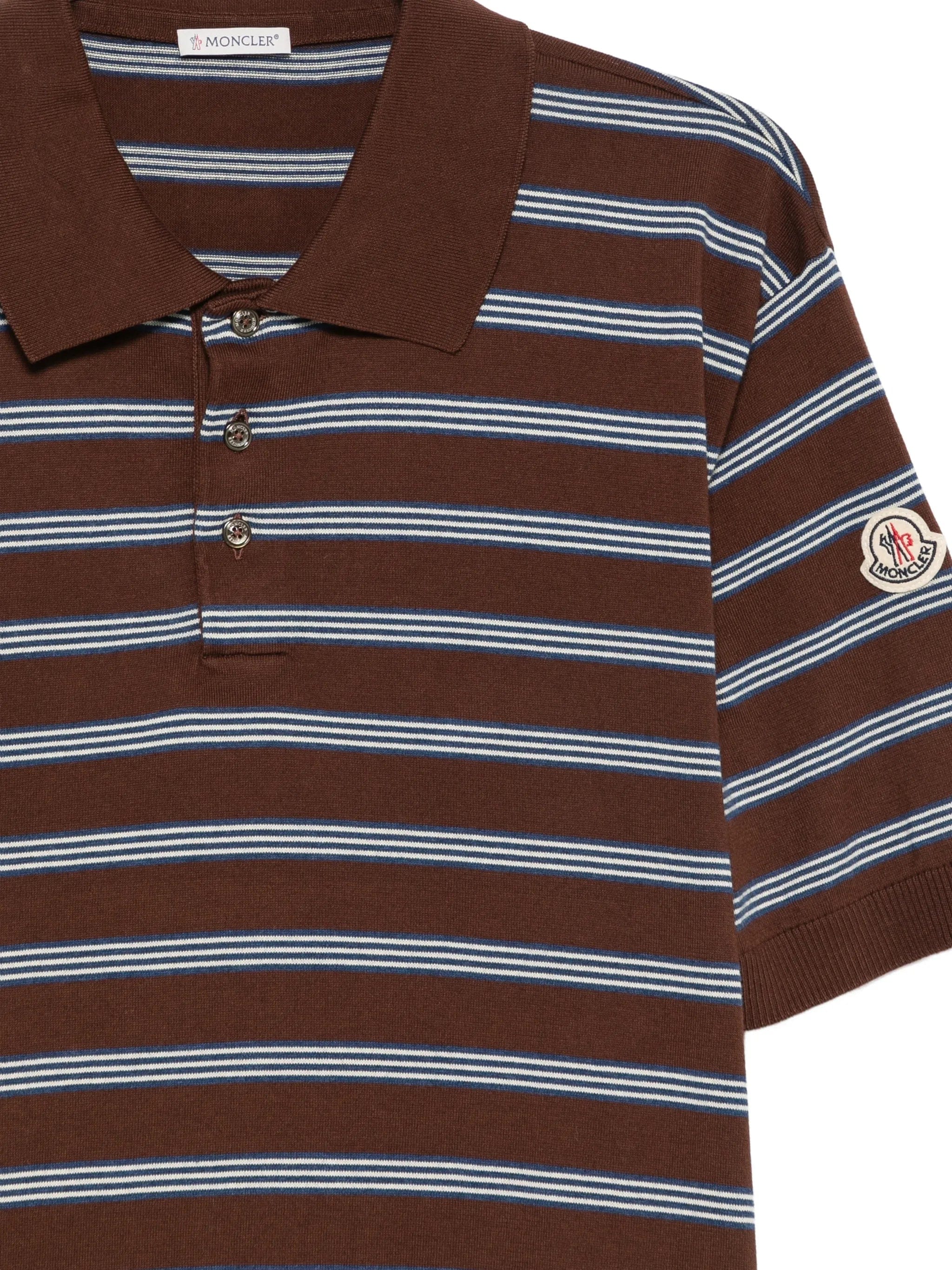 Moncler striped short - sleeve polo shirt