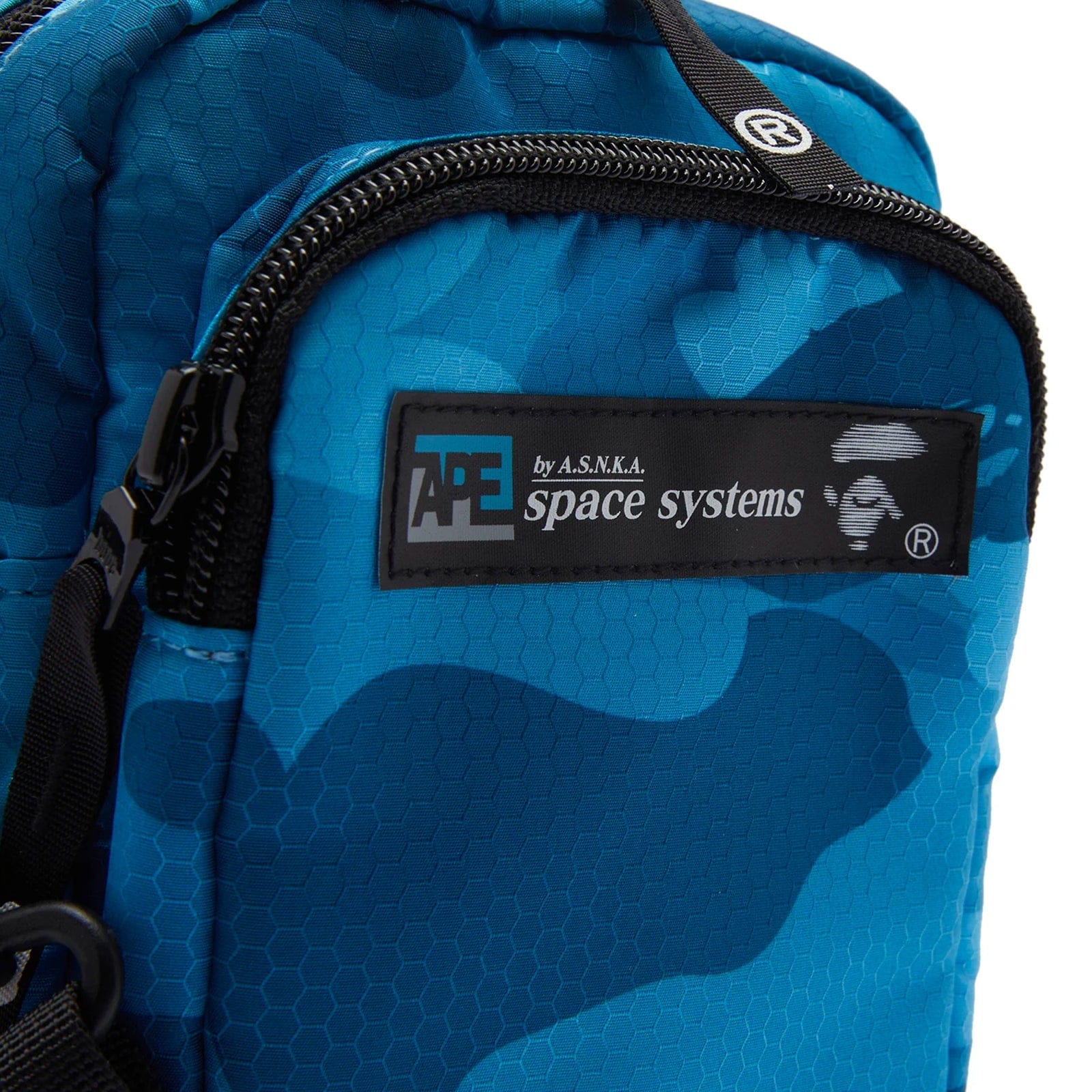 BAPE HONEYCOMB CAMO MINI SHOULDER BAG BLUE
