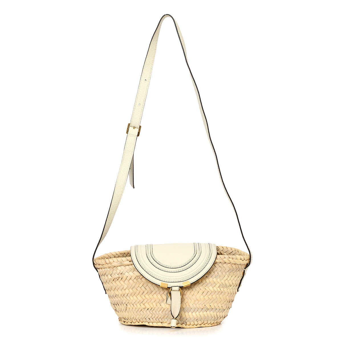 Chloe Mini Marcie Straw Crossbody