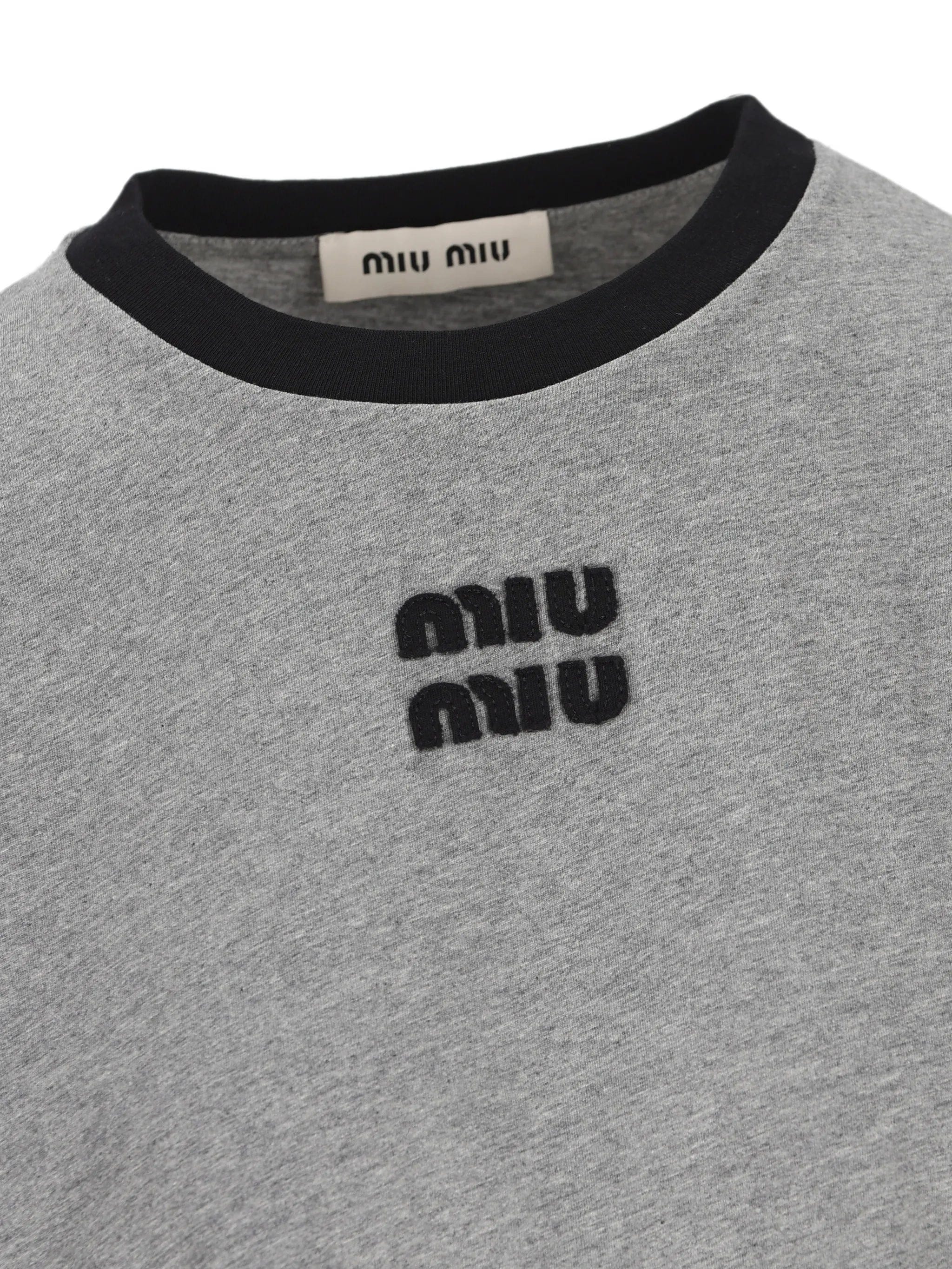 Miu Miu logo - patch long - sleeve sweater