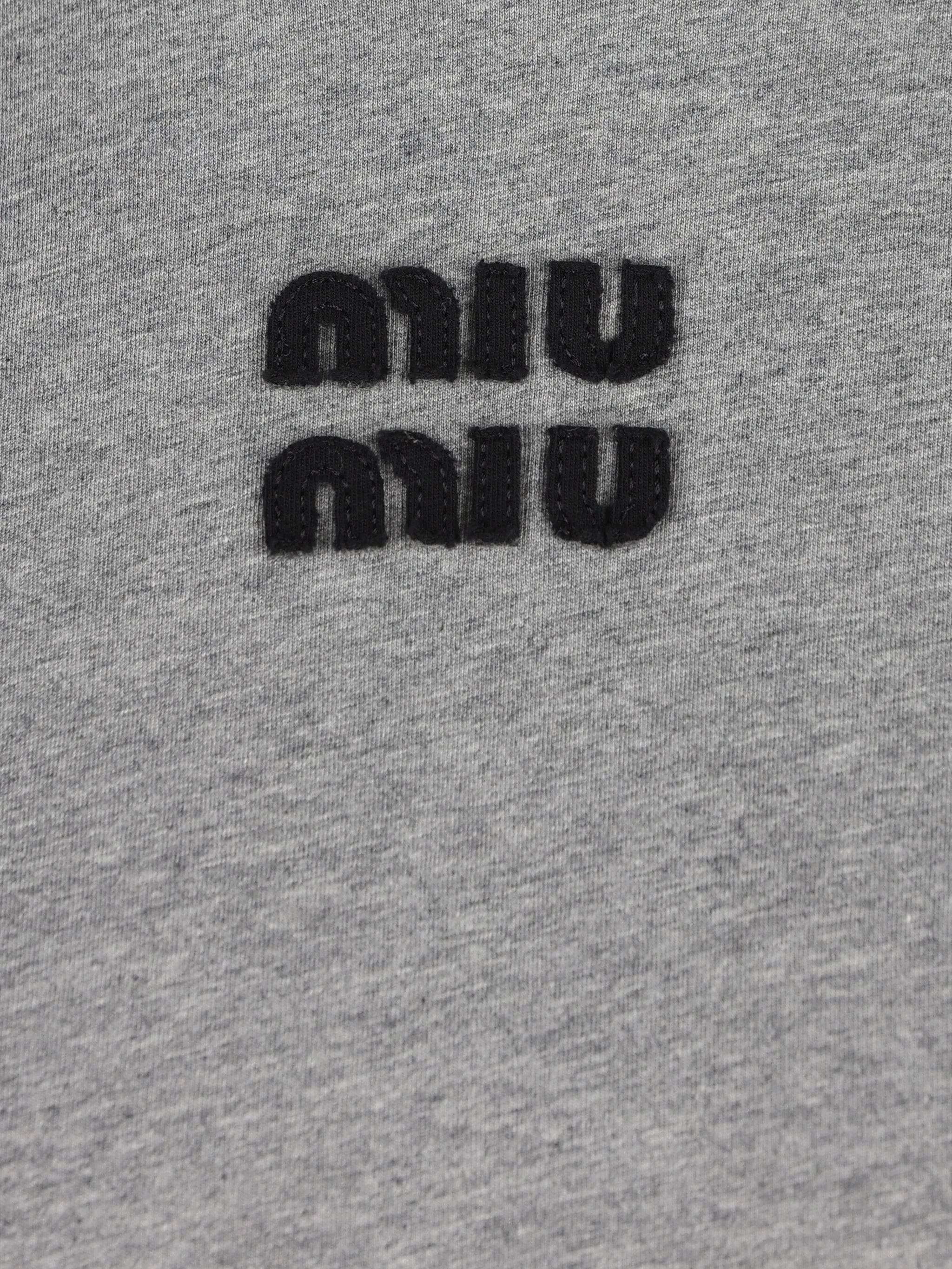 Miu Miu logo - patch long - sleeve sweater