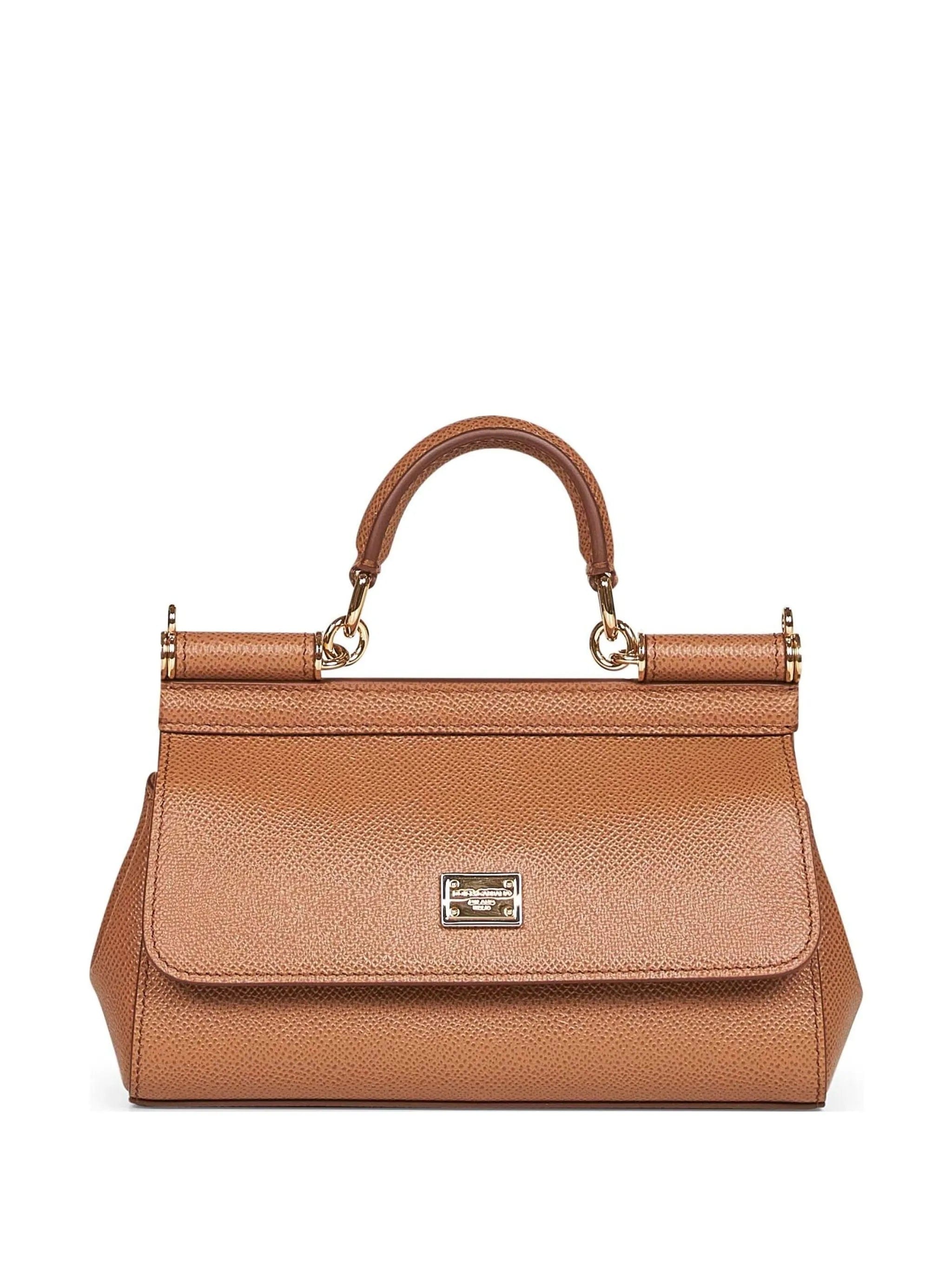 Dolce & Gabbana mini Sicily grained leather tote bag