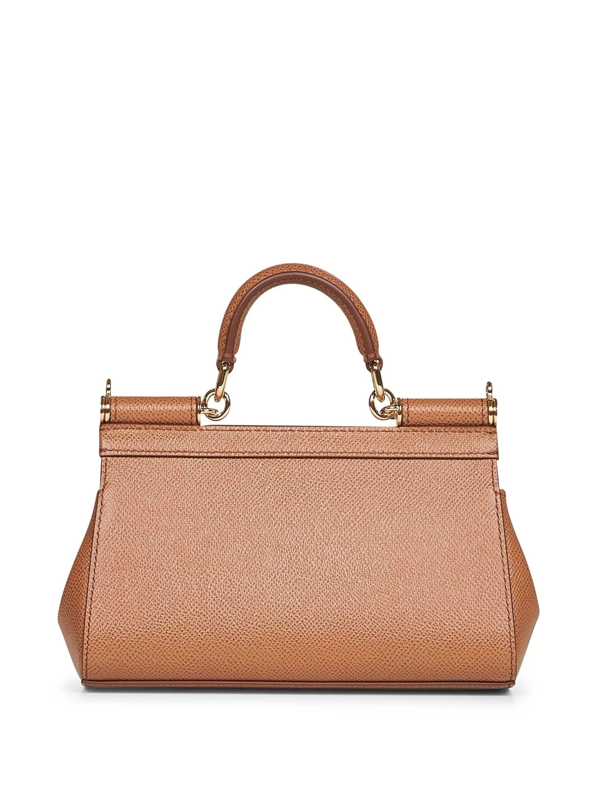 Dolce & Gabbana mini Sicily grained leather tote bag
