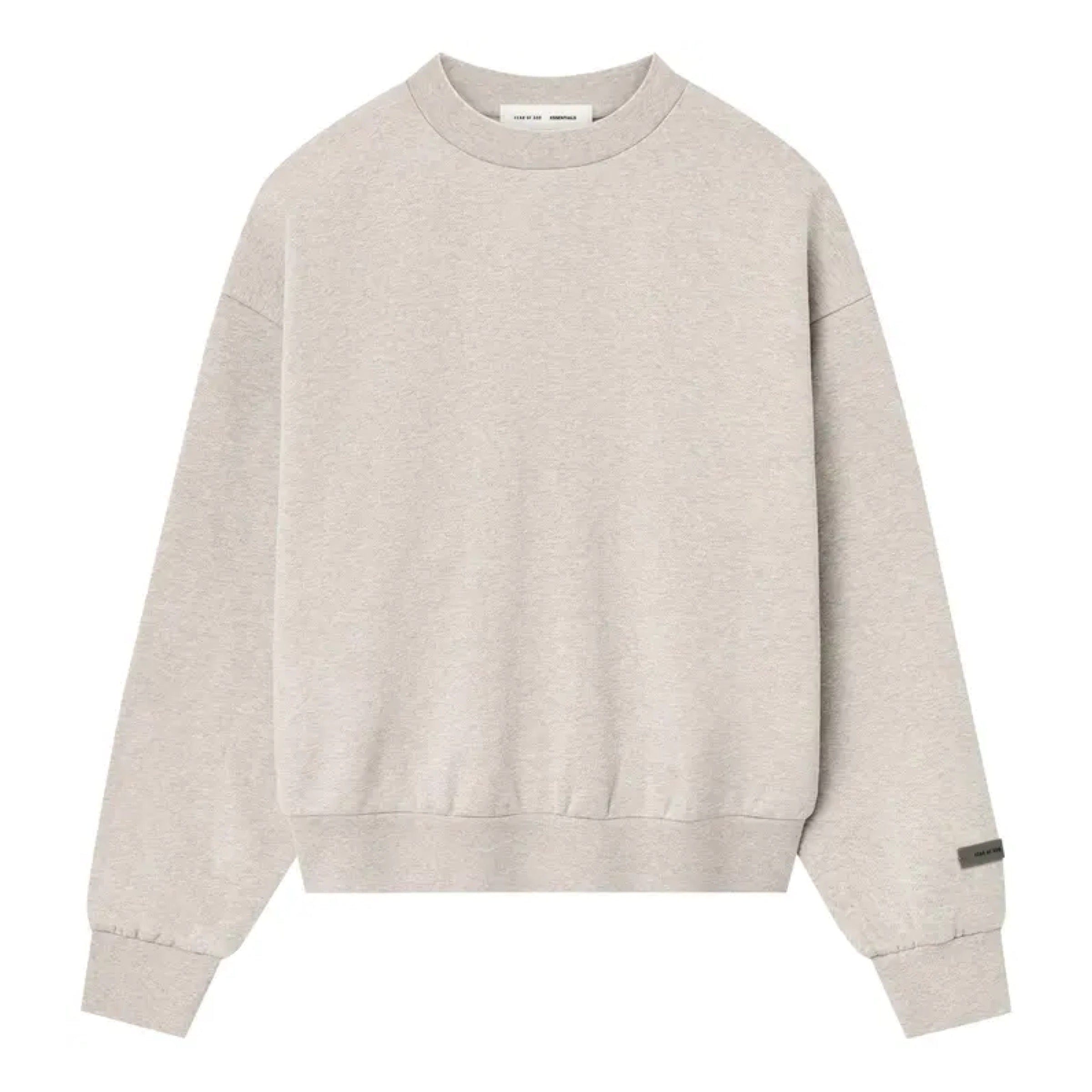 Fear of God ESSENTIALS Classic Fleece Crewneck - Heather Stone (SS25)