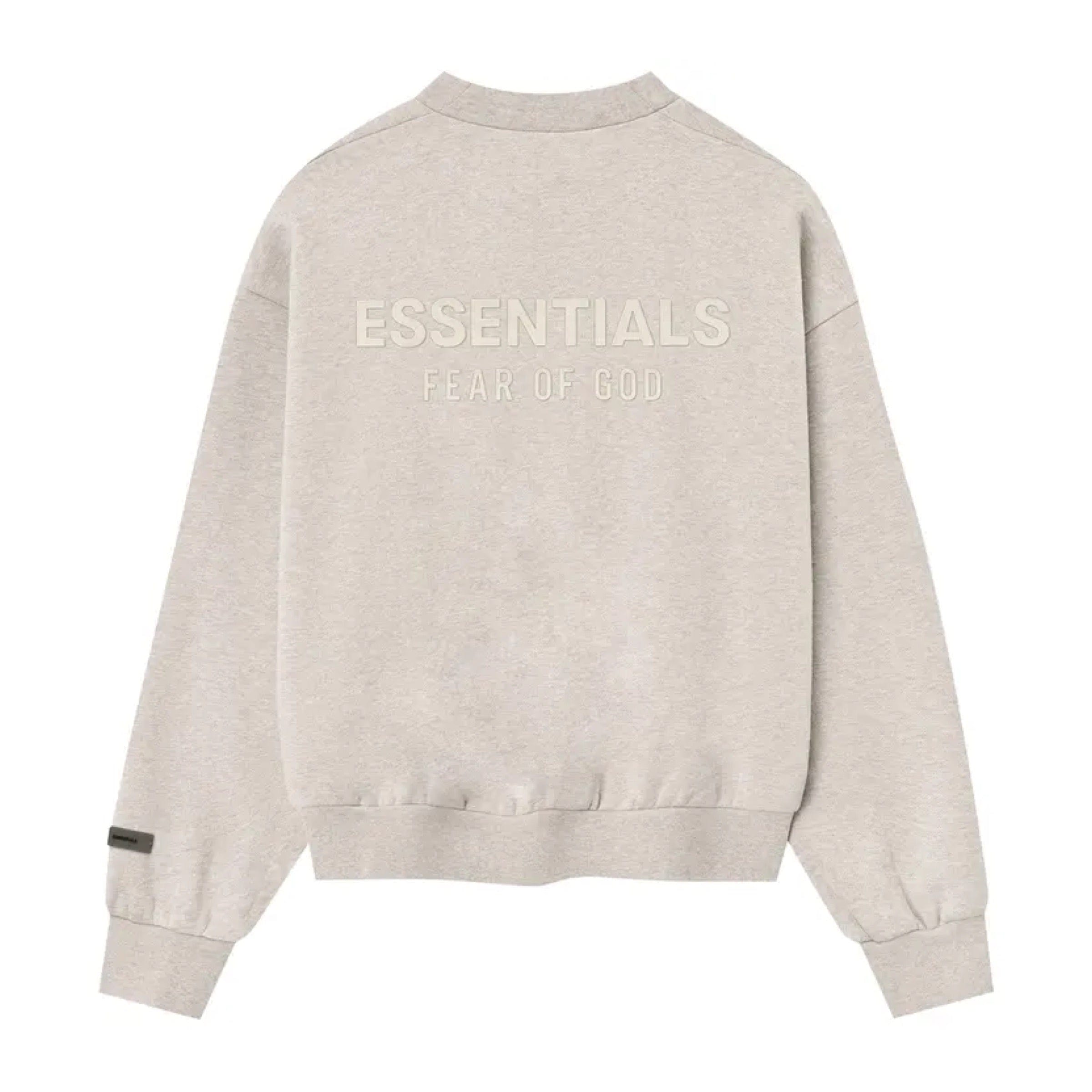 Fear of God ESSENTIALS Classic Fleece Crewneck - Heather Stone (SS25)