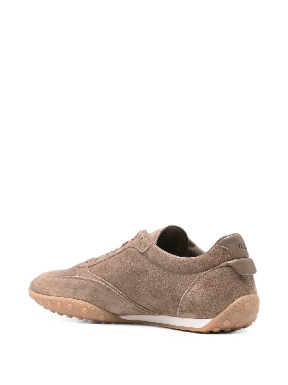 Tod's Suede Leather Sneaker — Taupe