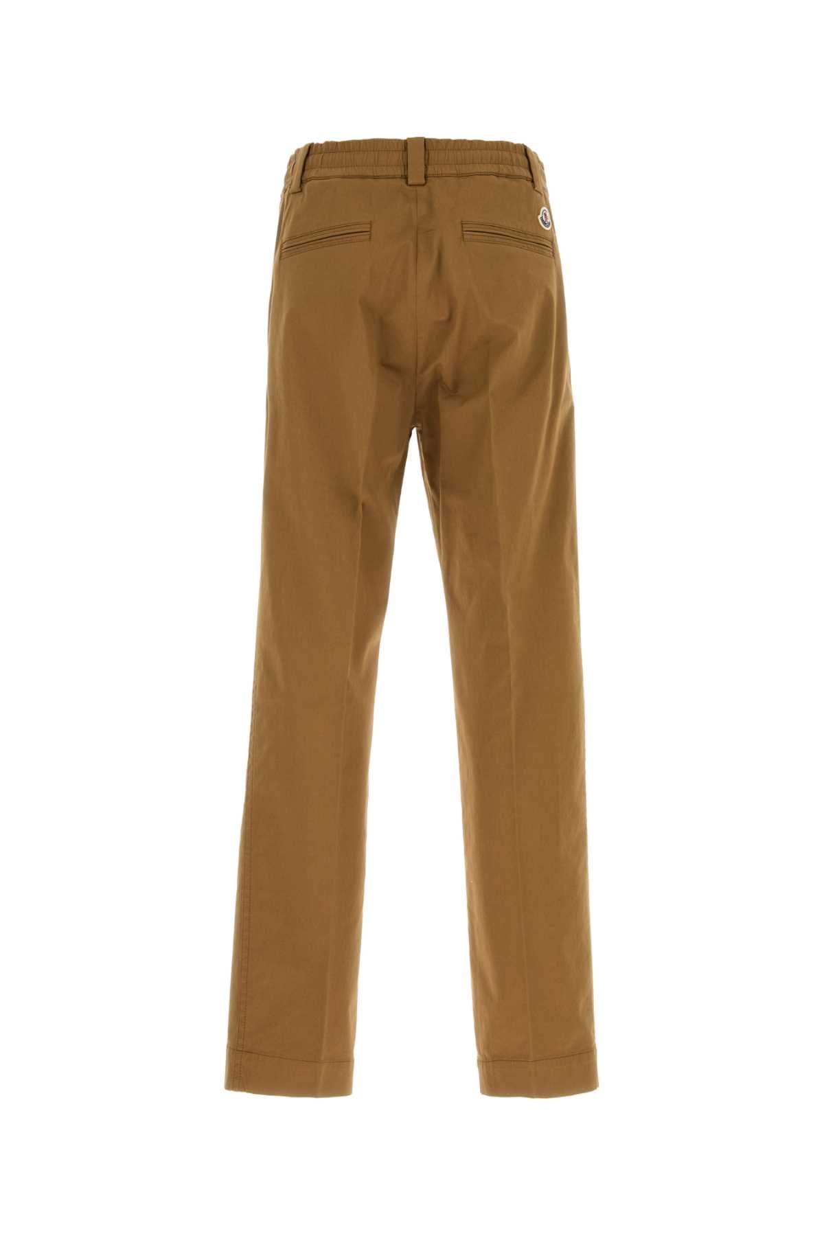 Moncler Cotton Trousers — Camel