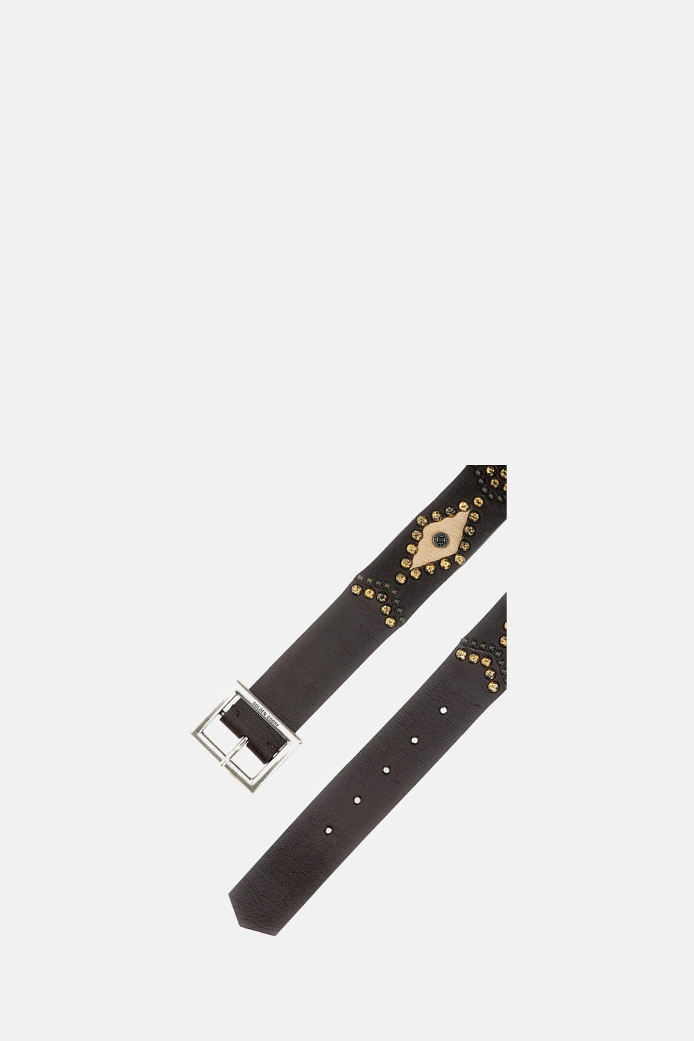 Golden Goose CINTURA SIERRA IN PELLE E CAVALLINO CON BORCHIE
