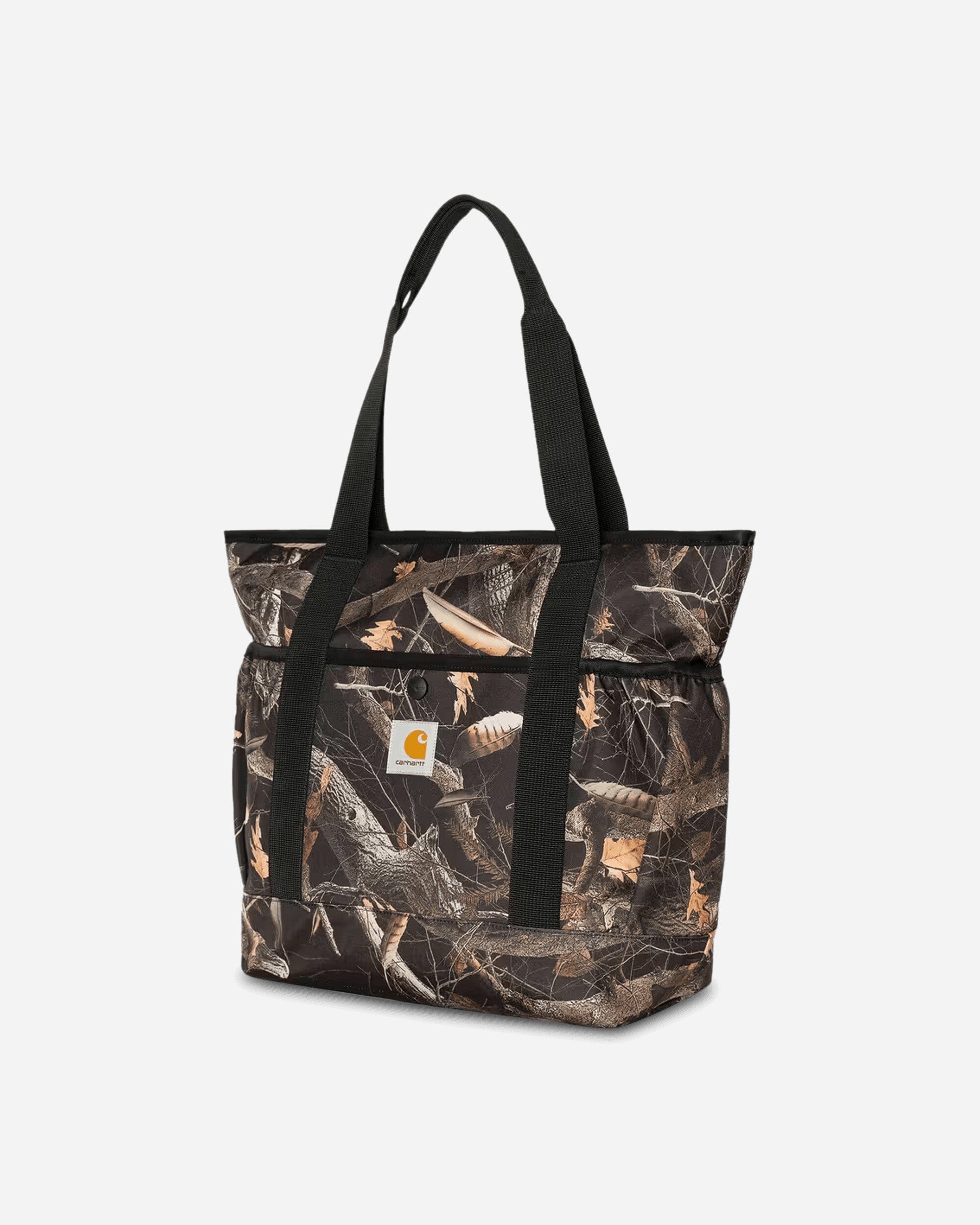 Carhartt WIP Clapton Tote Bag Camo Feather Tree / Black