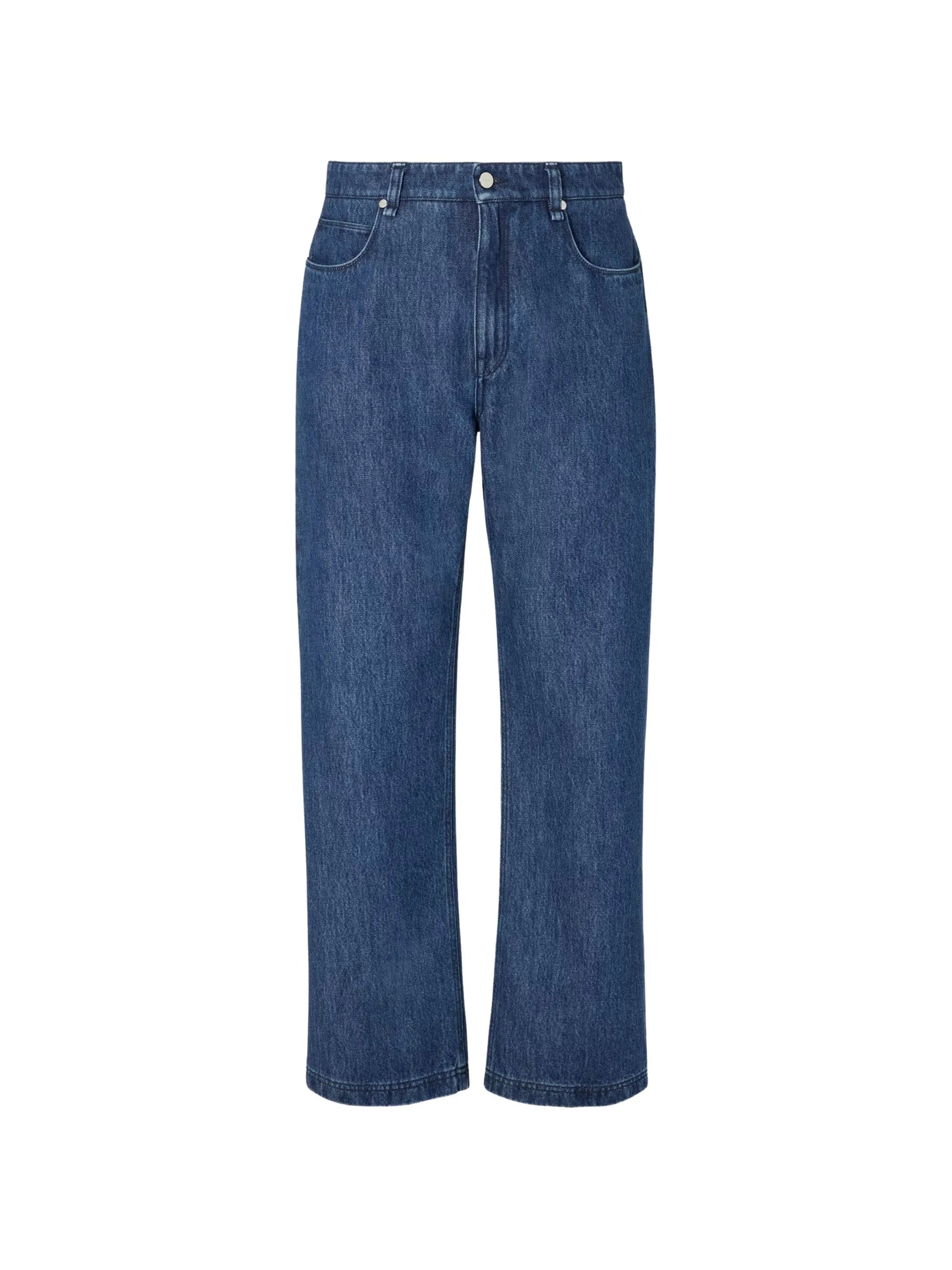 Fendi leather - patch jeans