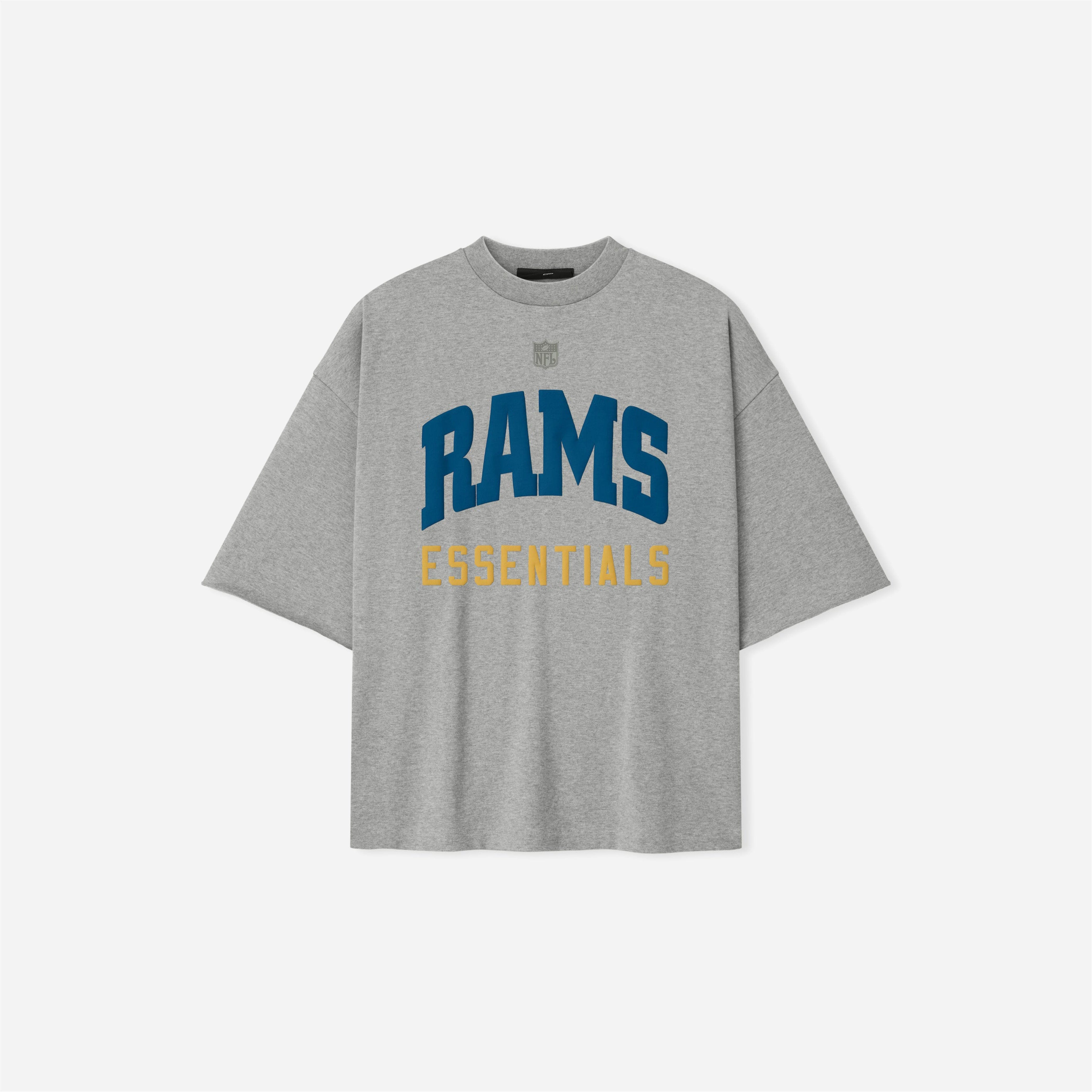 Fear of God Essentials Rams 90s 3/4 Sleeve Football T-Shirt Concrete Heather