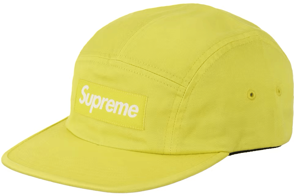 Supreme Washed Chino Twill Camp Cap Yellow FW24