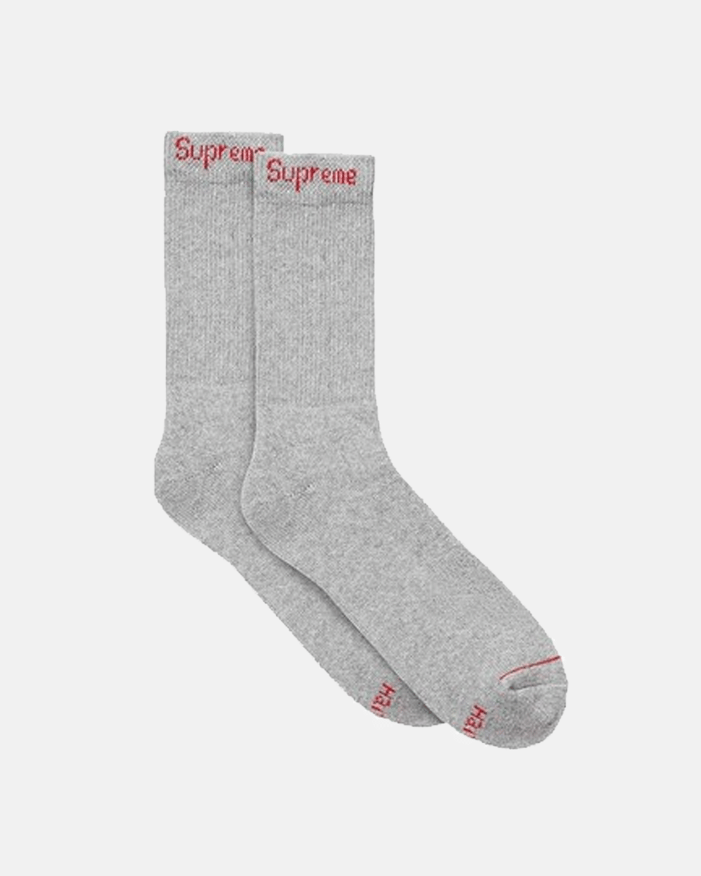SUPREME HANES SOCKS HEATHER GREY 1 PAIR ONLY