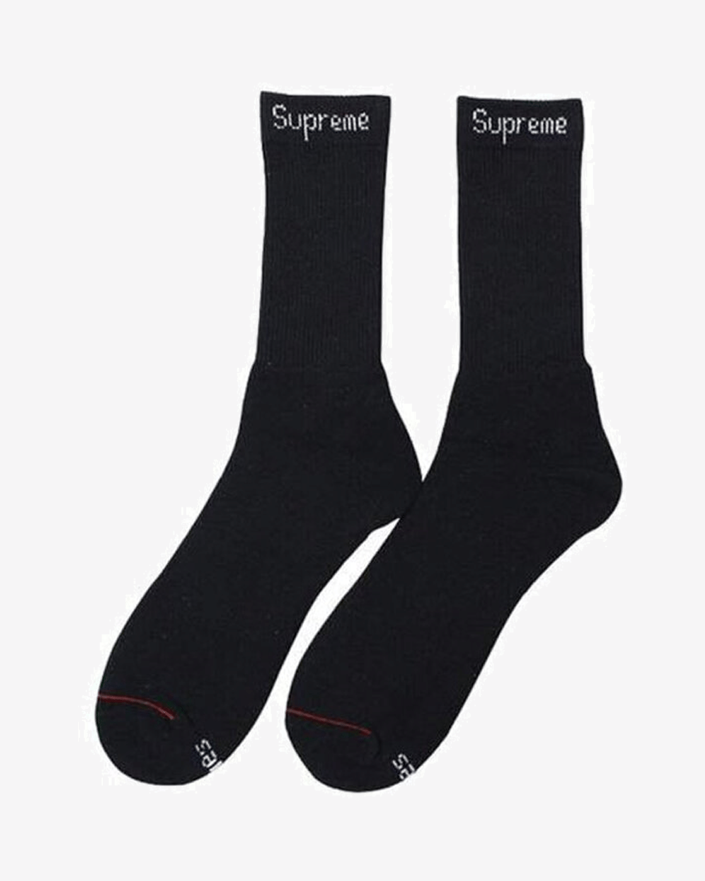 SUPREME HANES SOCKS BLACK 1 PAIR ONLY (NEW) ONE SIZE