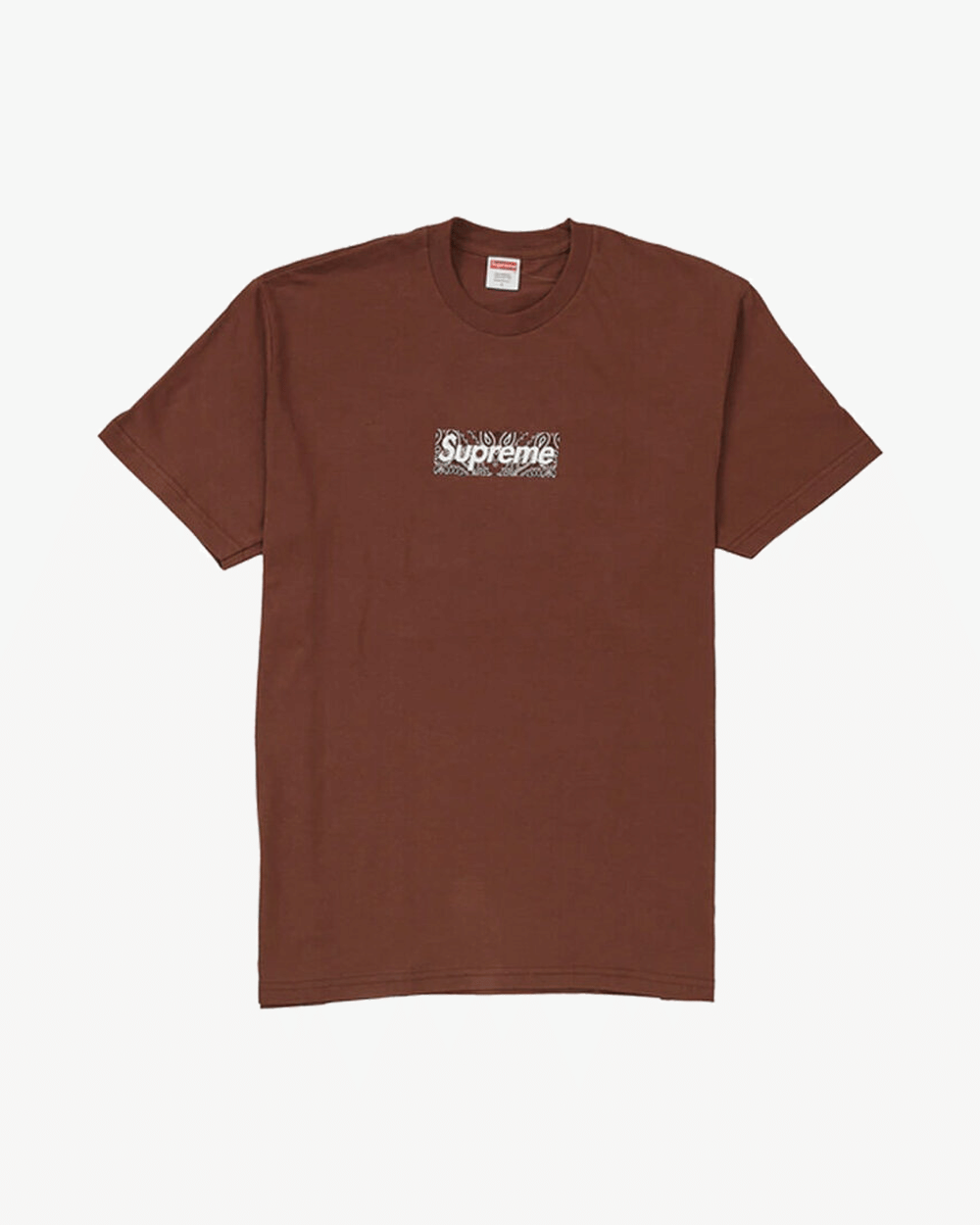 SUPREME FW19 BANDANA BOX LOGO BROWN T-Shirt