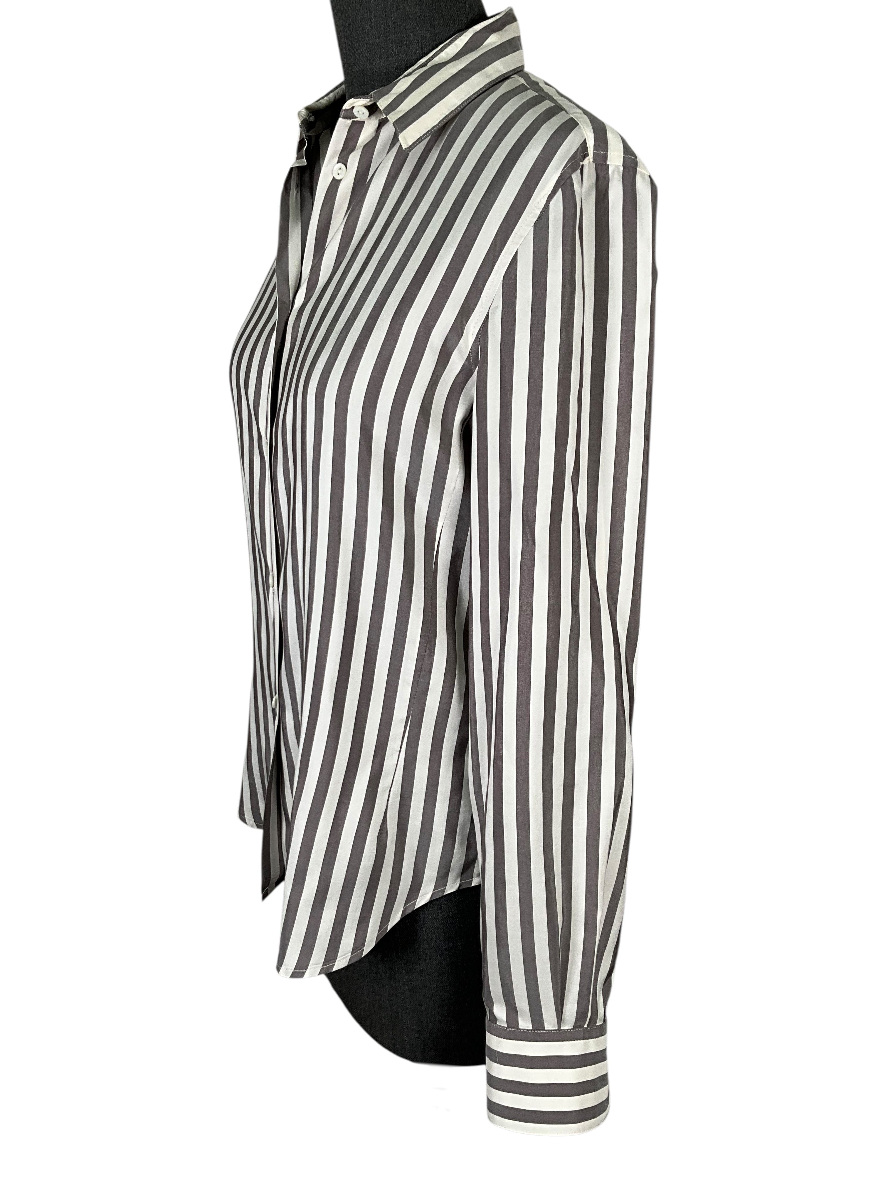 Loro Piana Silk Button Down Blouse Size M