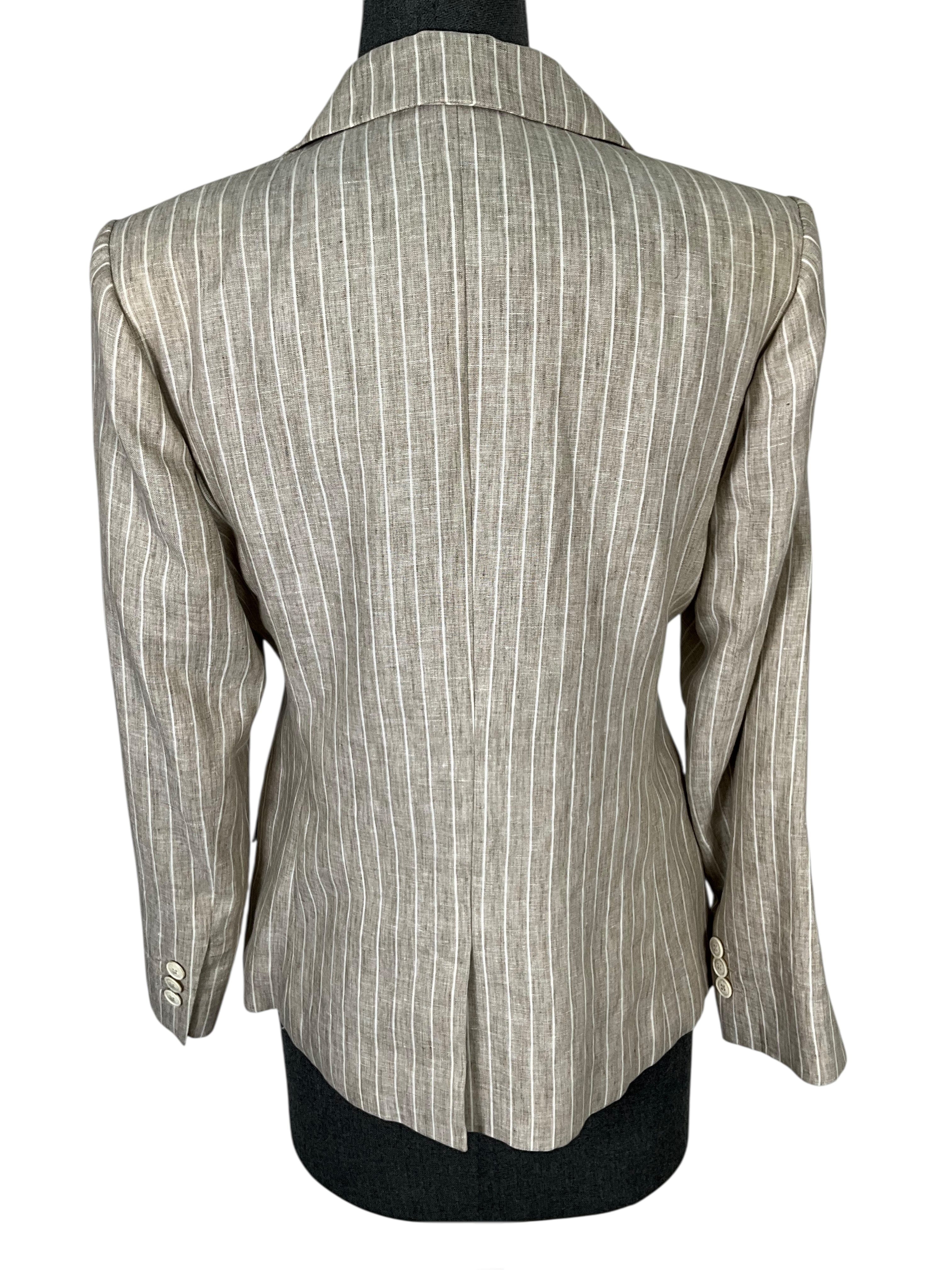 Loro Piana Pinstripe Linen Blazer Size L