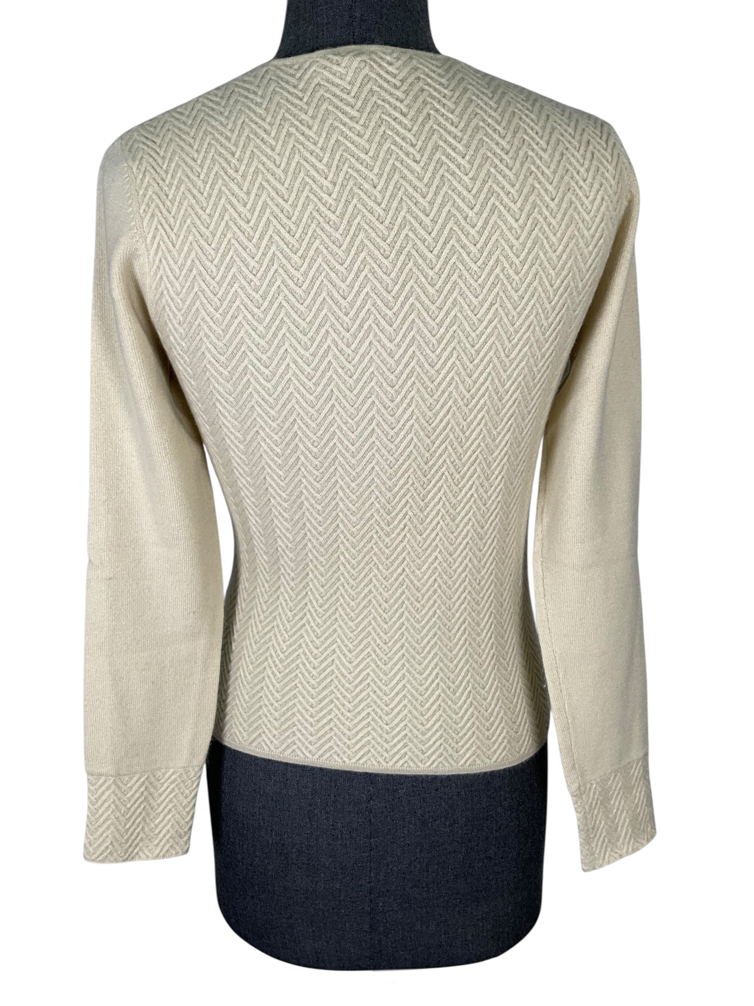 Loro Piana Chevron Knit Cashmere Sweater Size S