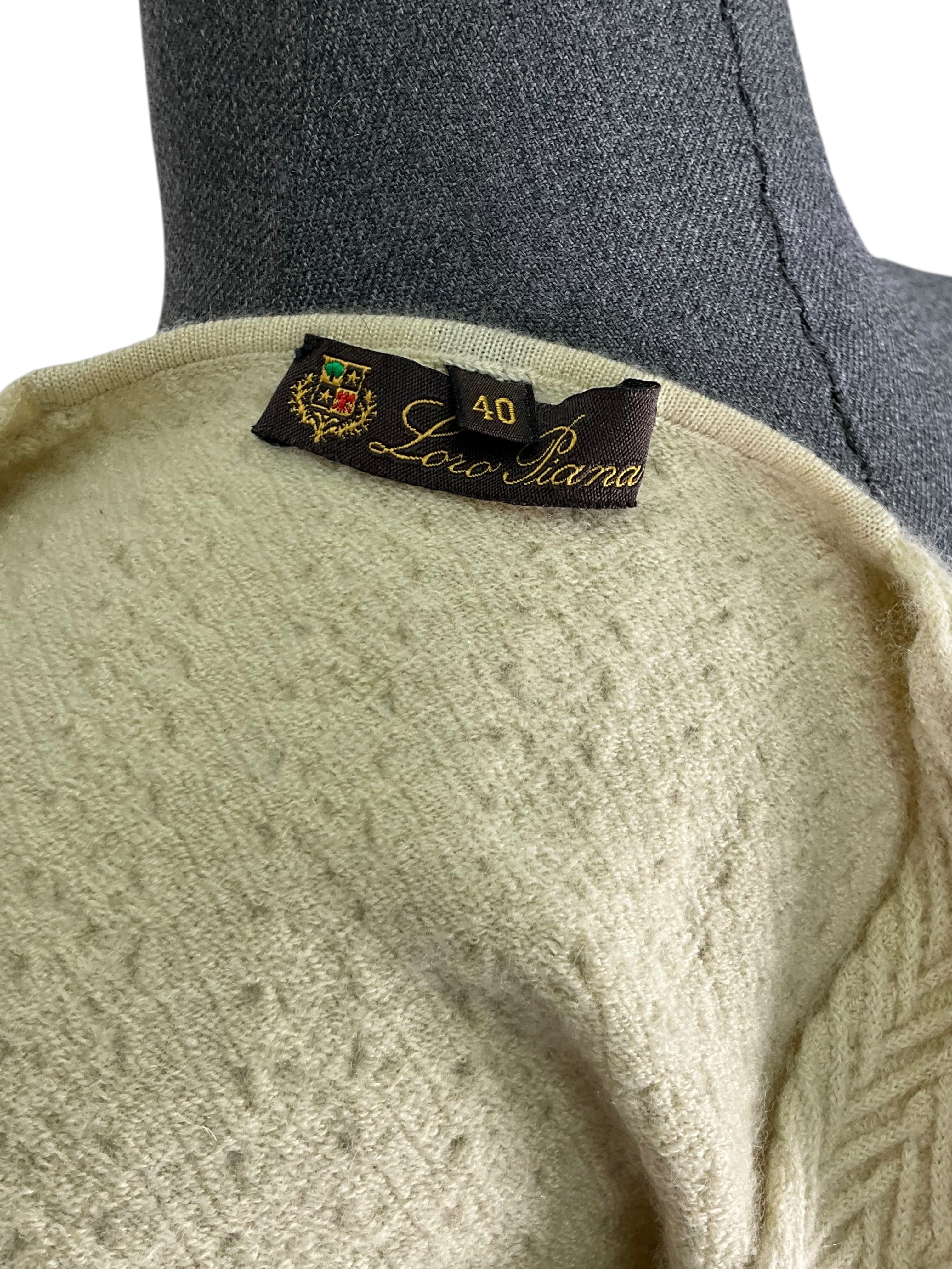 Loro Piana Chevron Knit Cashmere Sweater Size S
