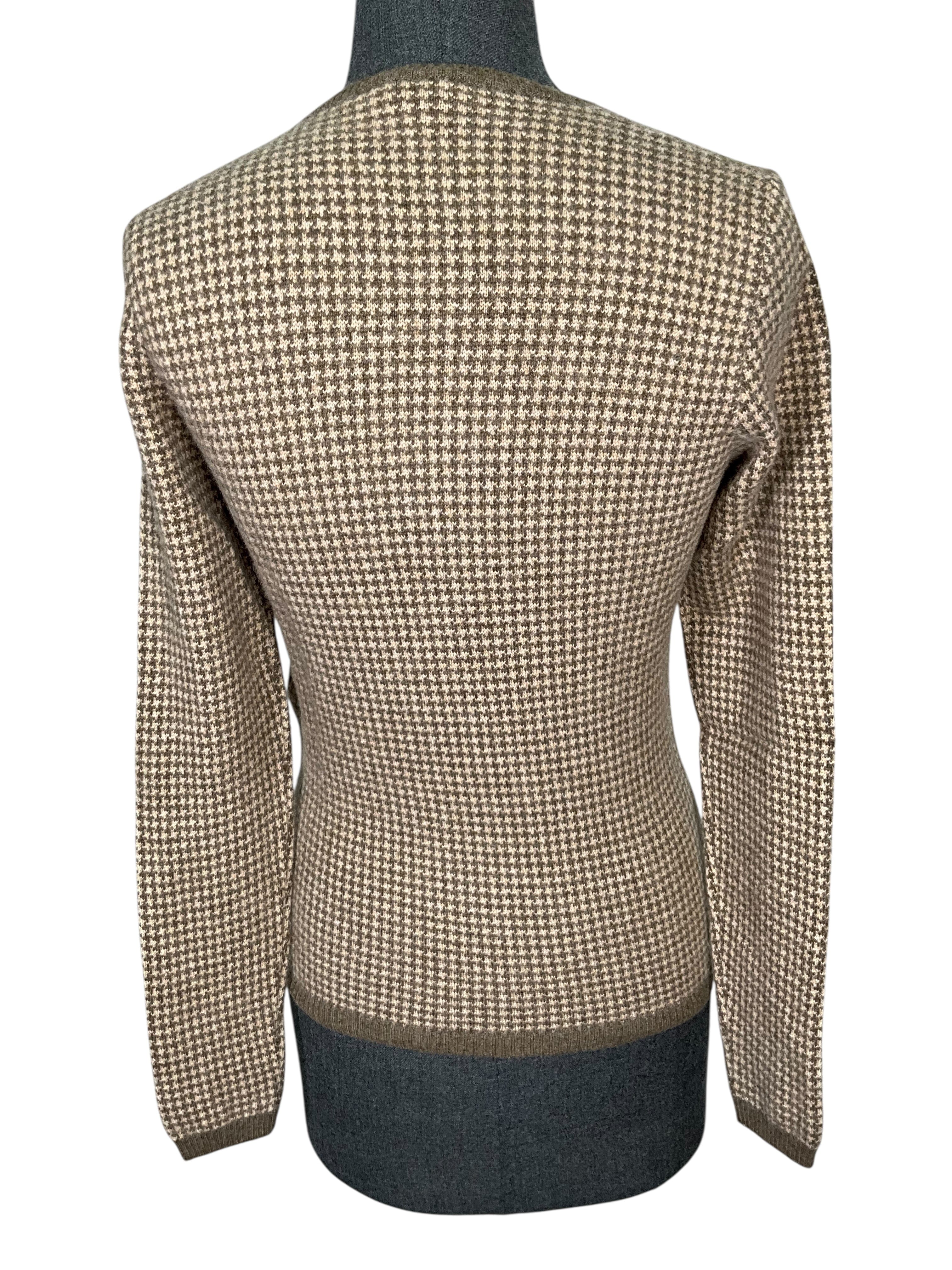 Loro Piana Houndstooth Crewneck Cashmere Sweater Size M