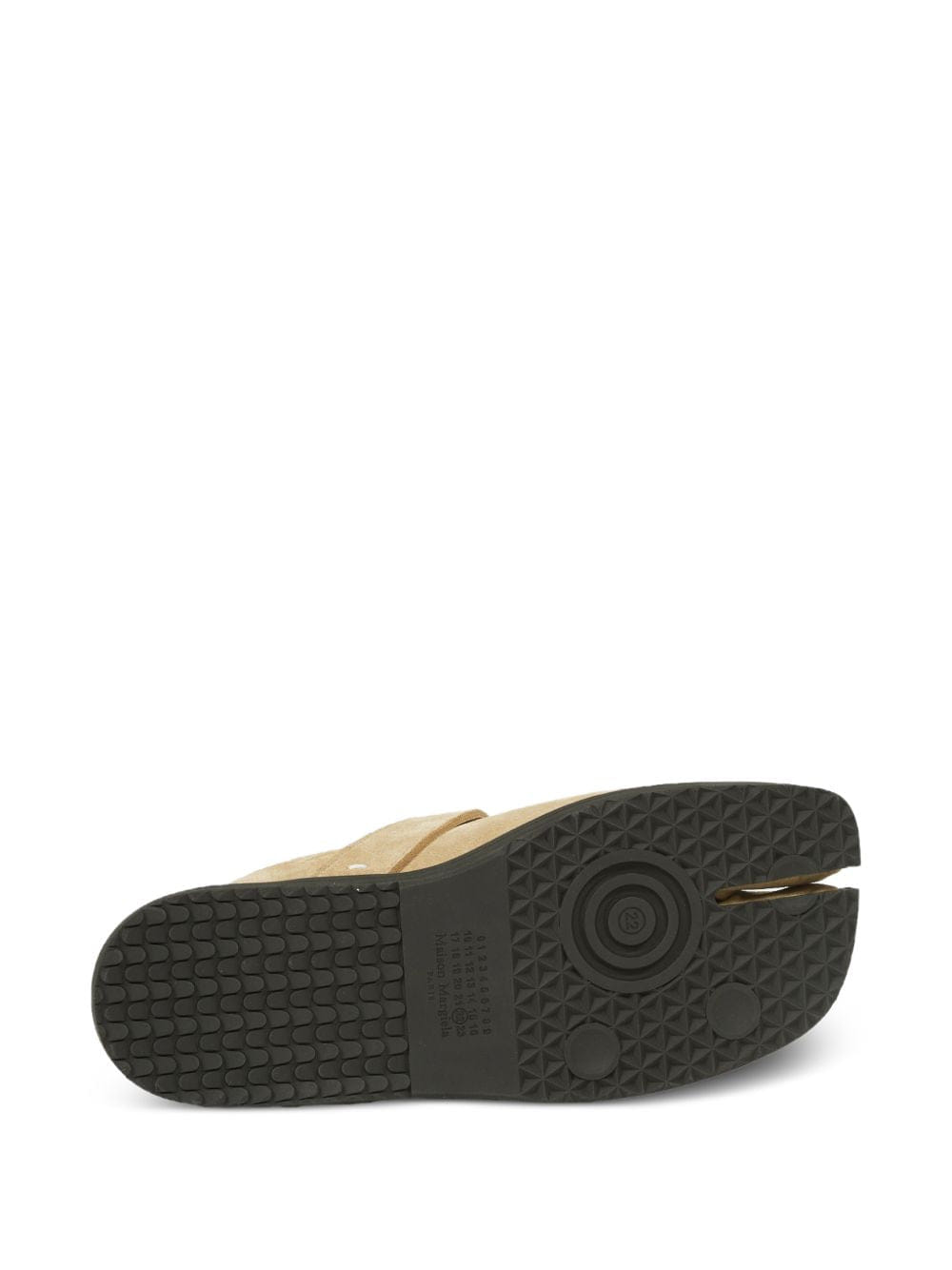 Maison Margiela Suede Buckle Slipper — Beige
