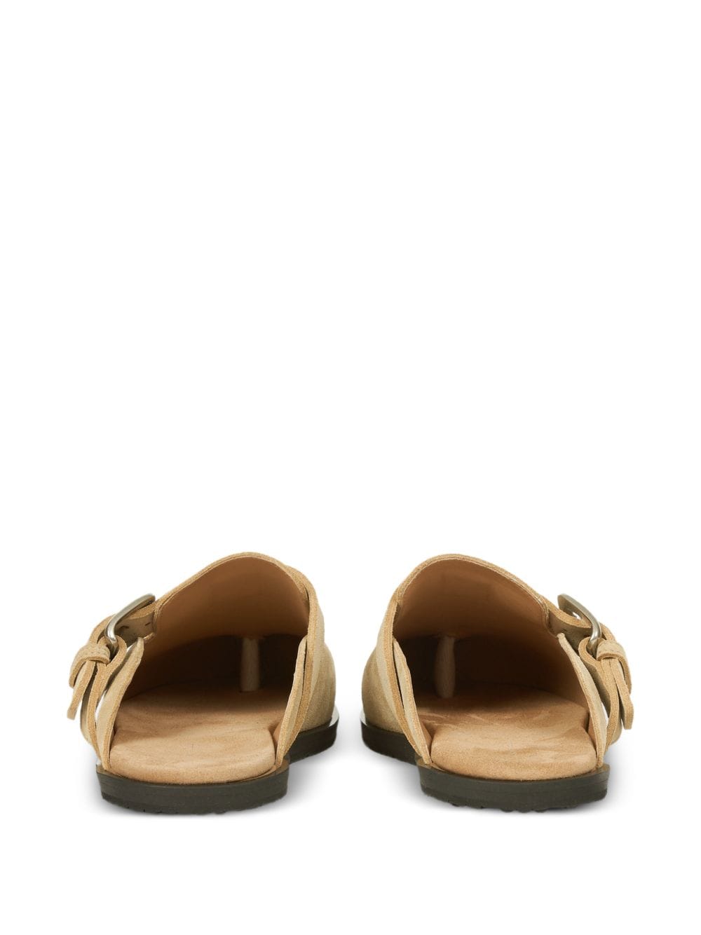 Maison Margiela Suede Buckle Slipper — Beige